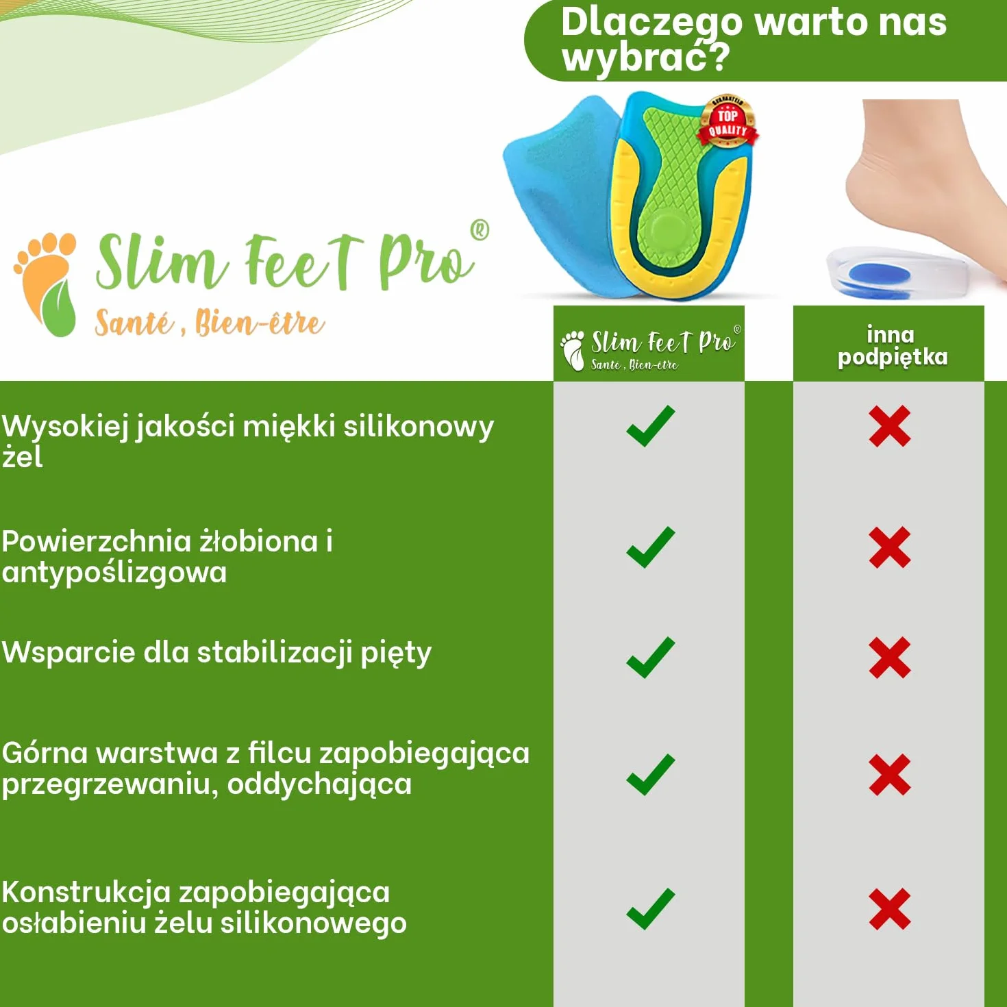 Żelowe wkładki piętowe silikonowe, antywstrząsowe i amortyzujące, ortopedyczne, rozmiar L – ochrona pięt i ścięgna Achillesa, ulga przy zapaleniu powięzi podeszwowej, ostrodze piętowej i bólu ścięgien