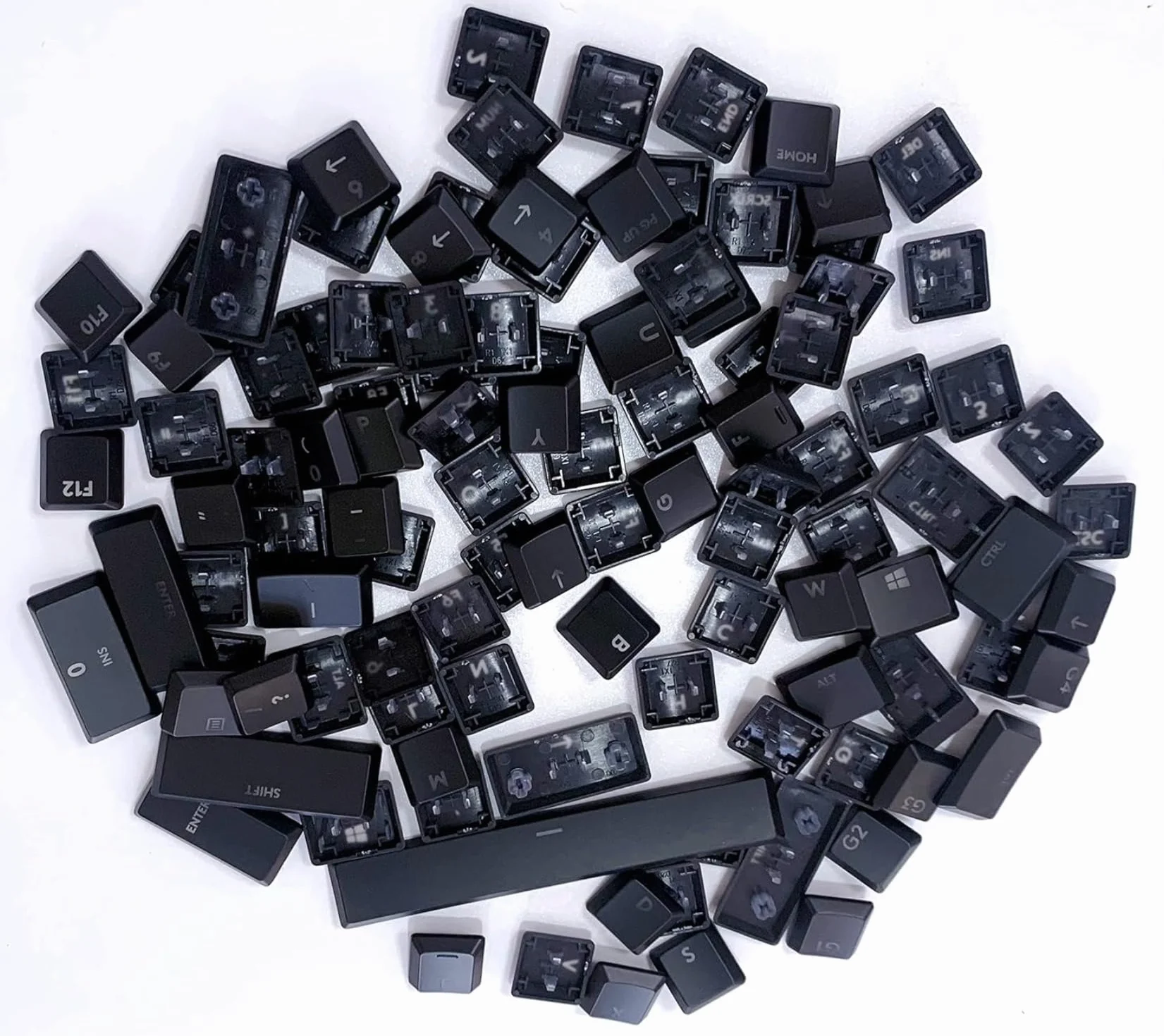 Nasadka klawiszy do klawiatury Logitech G913 G915 G813 G815 TKL przezroczysta klawiatura ISO 111 wersja amerykańska Logitech czarny biały kolor nasadka klawiszy