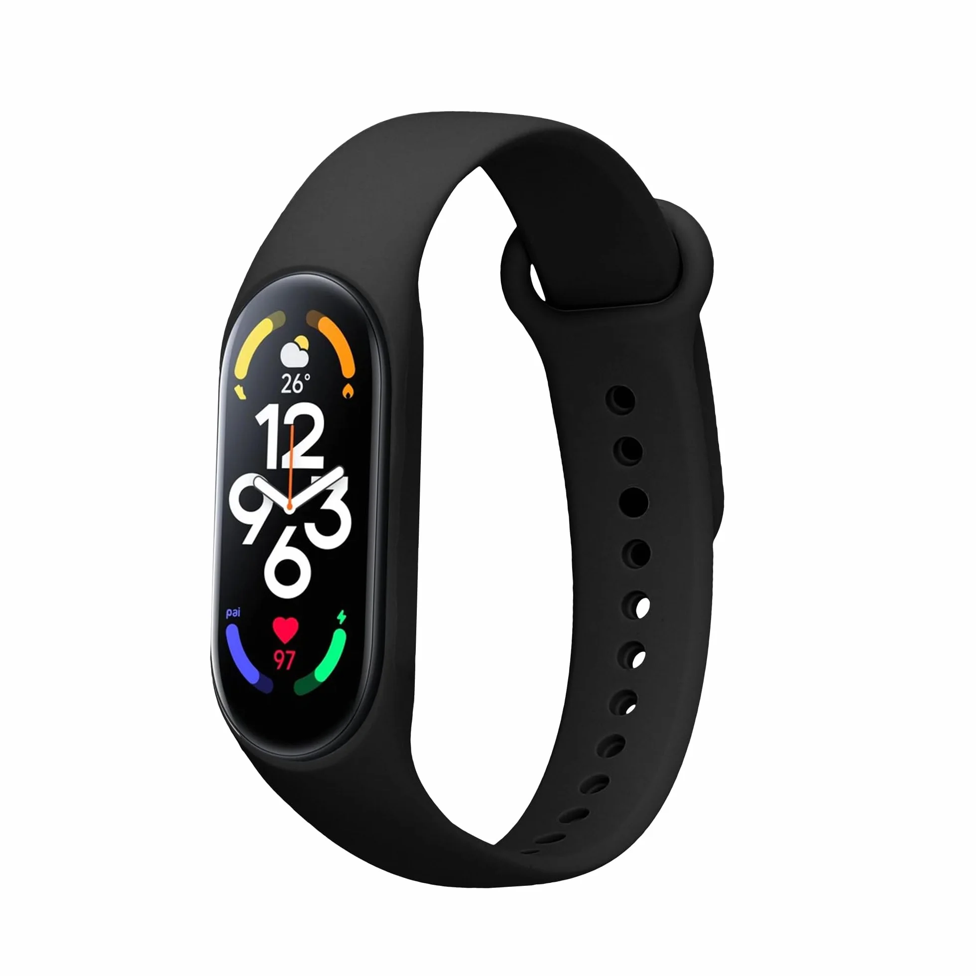 kwmobile Bransoletka zastępcza kompatybilna z Xiaomi Mi Band 7 – bransoletka fitness z silikonu w kolorze czarnym