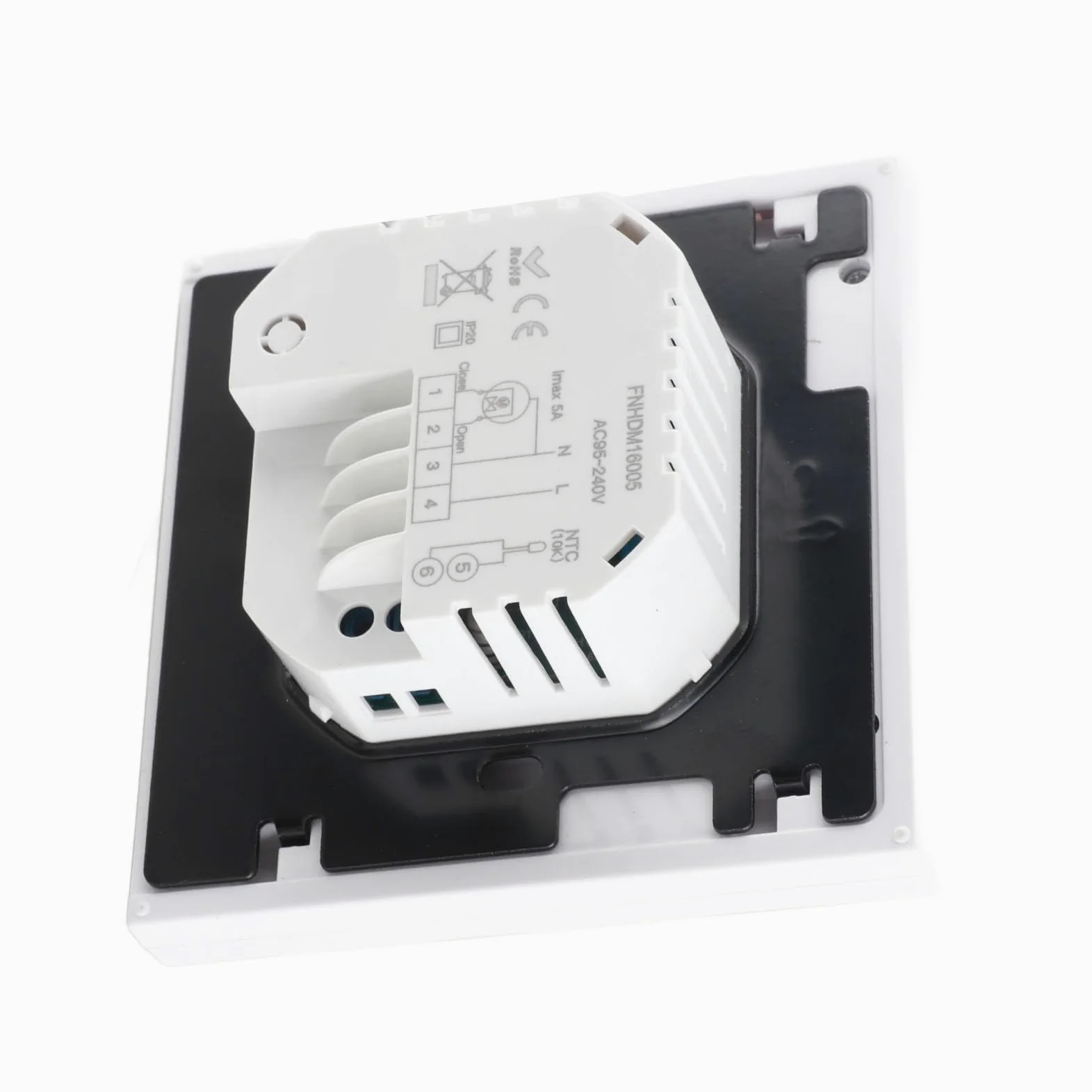 Inteligentny termostat Zigbee Bezprzewodowa aplikacja Sterowanie głosem Kontroler temperatury dla Home Office Hotel White