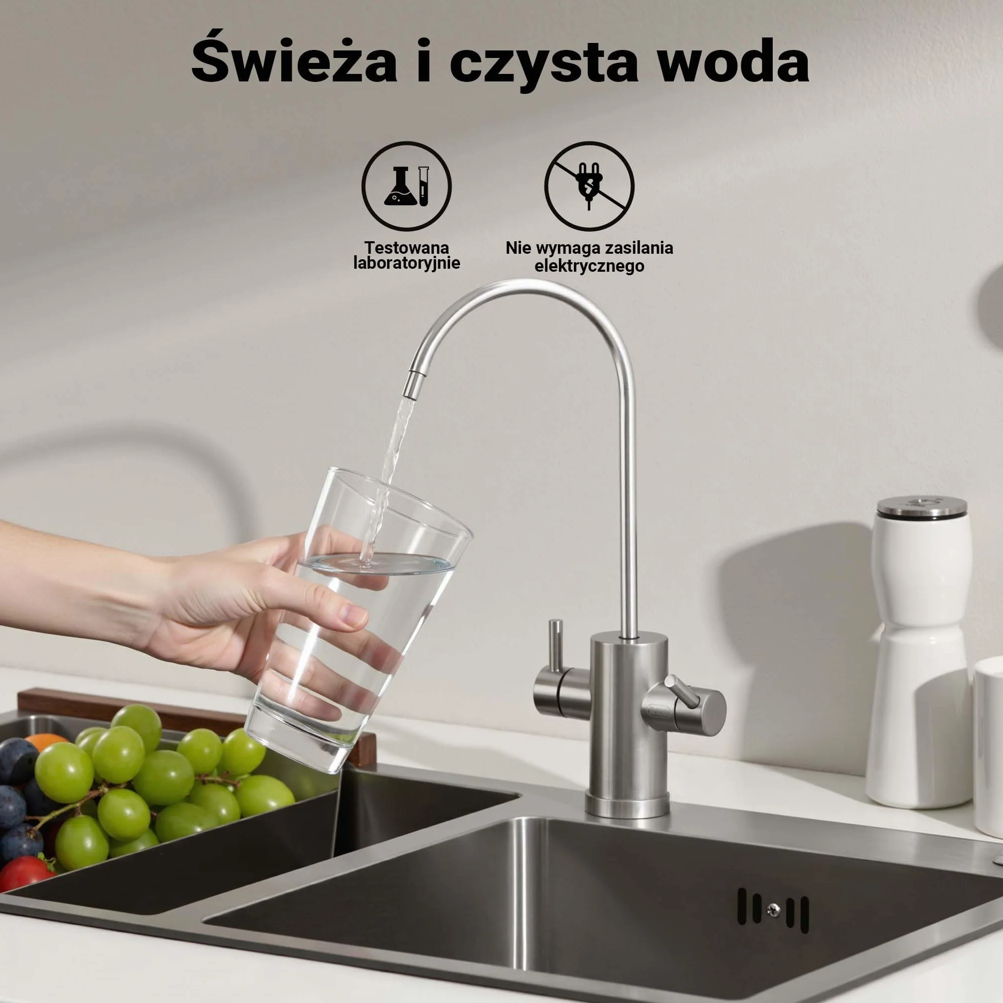 Naturewater NW-BR10B4 3-stopniowy filtr do wody 5 µ 20,67 mm (1/2") wkład PP Ø60 mm uchwyt ścienny klucz filtr osadów blok węgla aktywnego granulat