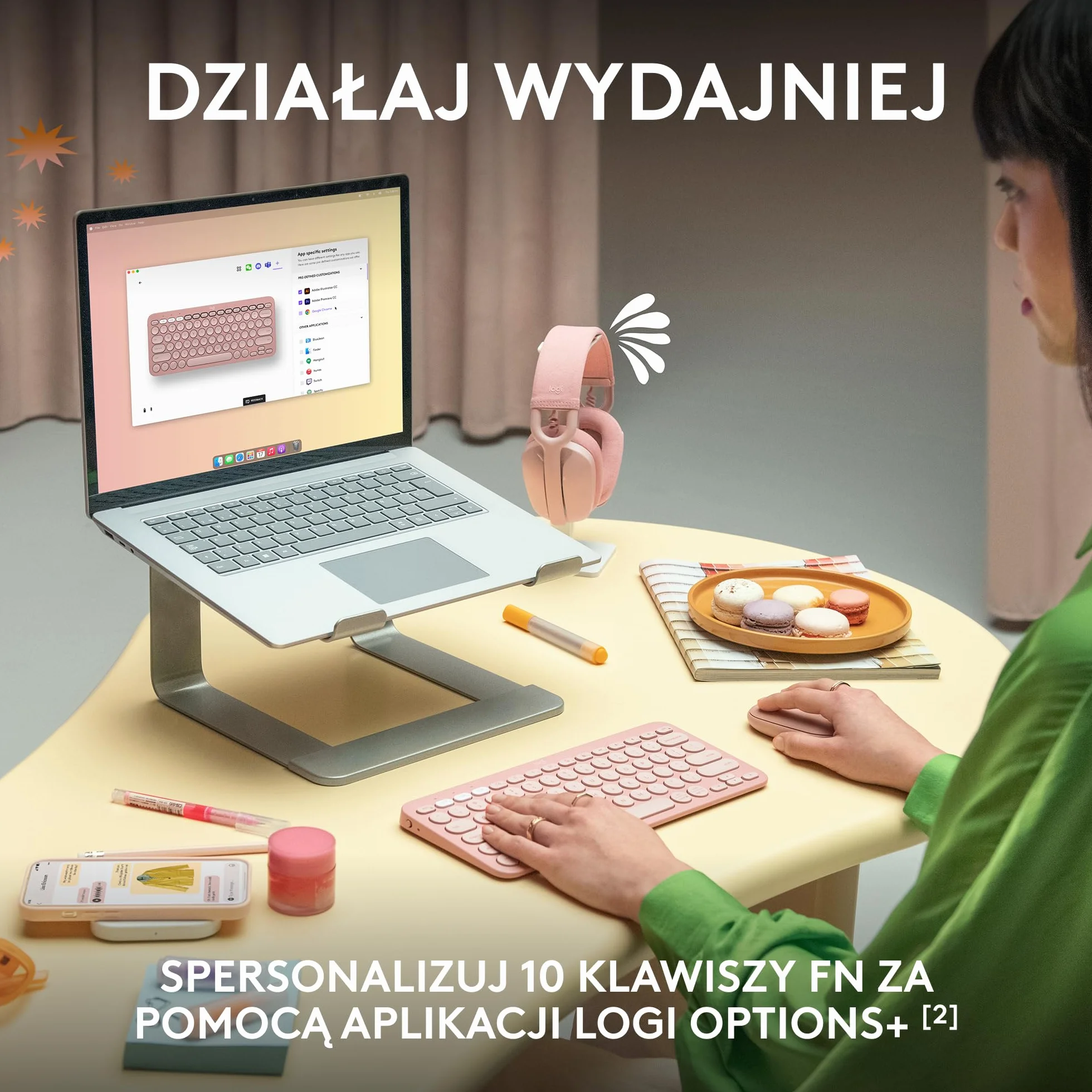 Logitech Pebble Keys 2 K380s Bezprzewodowa Klawiatura Bluetooth QWERTY Grafit