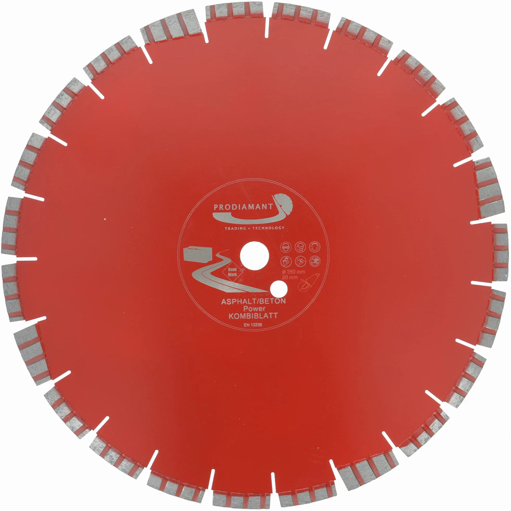 PRODIAMANT Premium diamentowa tarcza do cięcia betonu + asfalt laser kombi 350 mm x 20 mm diamentowa tarcza do cięcia 350 mm