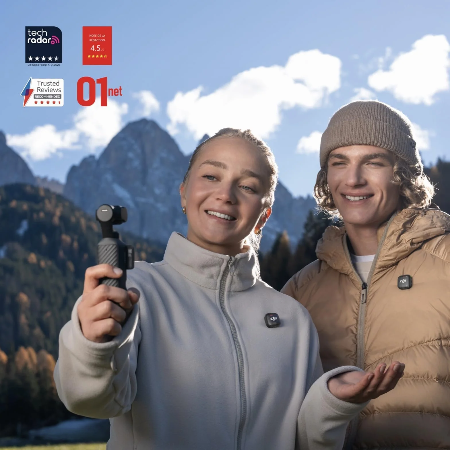 DJI Osmo Pocket 4 Creator Combo, kieszonkowa kamera Vlog, 1″ CMOS, 4K/240 kl./s, stabilizacja 3-osiowa, 107 GB