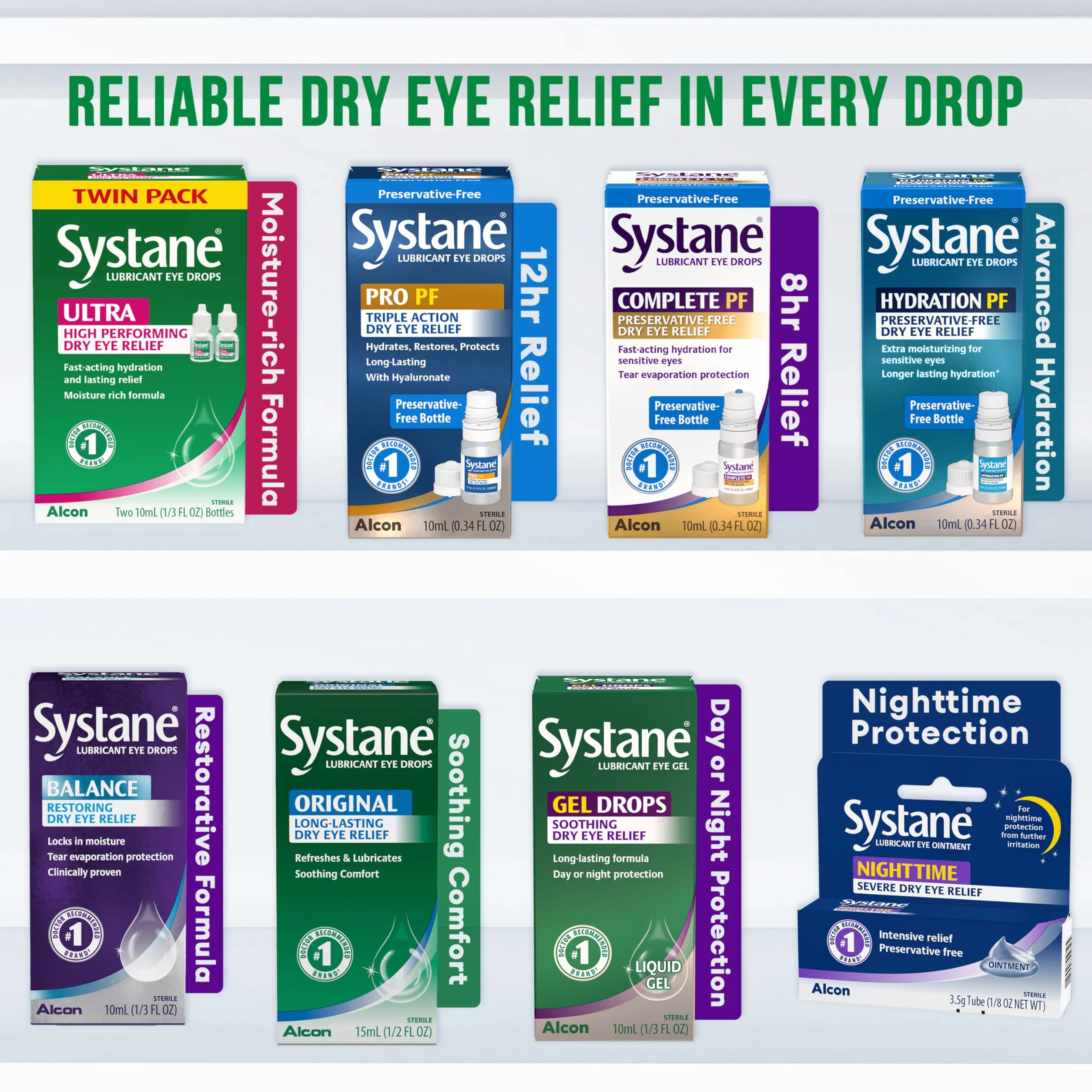 Systane Ultra Lubricant Eye Drops, Twin Pack, 10-mL Each,packaging may vary