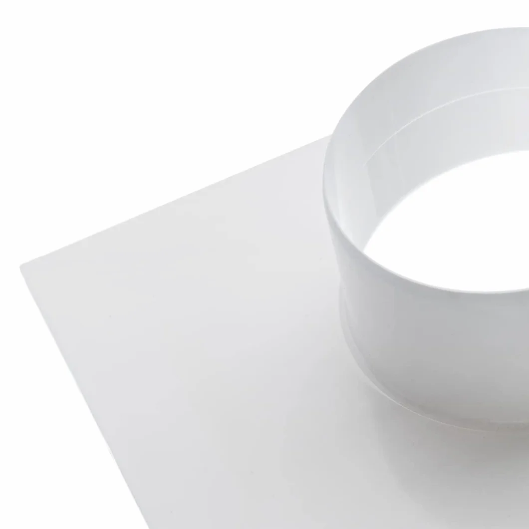 125 mm / 5-calowe proste złącze kanałowe z kołnierzem - okrągłe kanały PVC - rura wentylacyjna - płyta ścienna