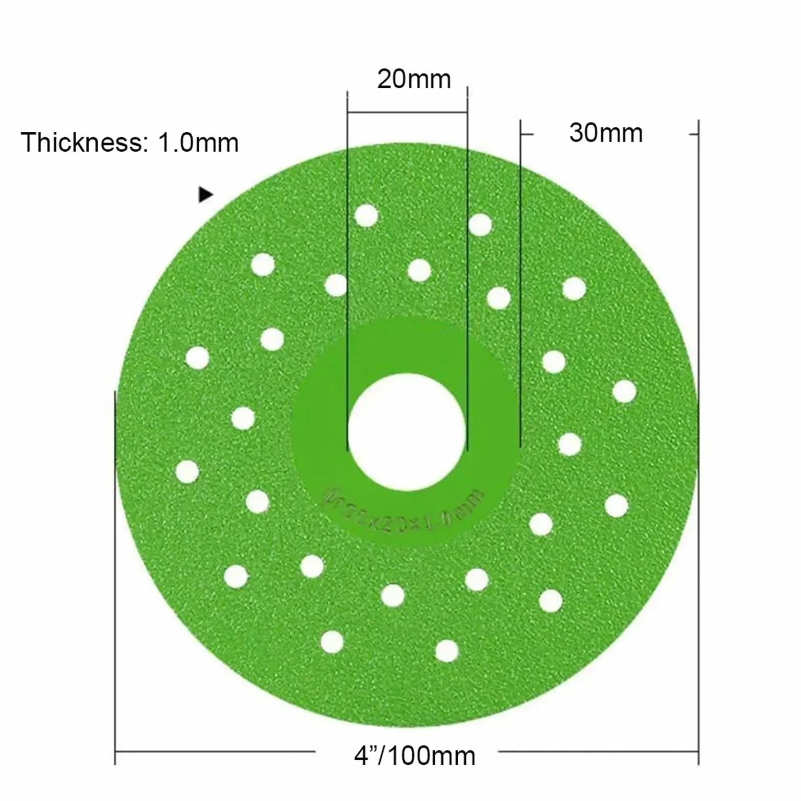 Brzeszczot diamentowy 4-calowa tarcza tnąca do płytek ceramicznych ze szkła porcelanowego 8 20 sztuk Narzędzia cięcia na sucho i mokro szlifierki kątowej(20pcs)