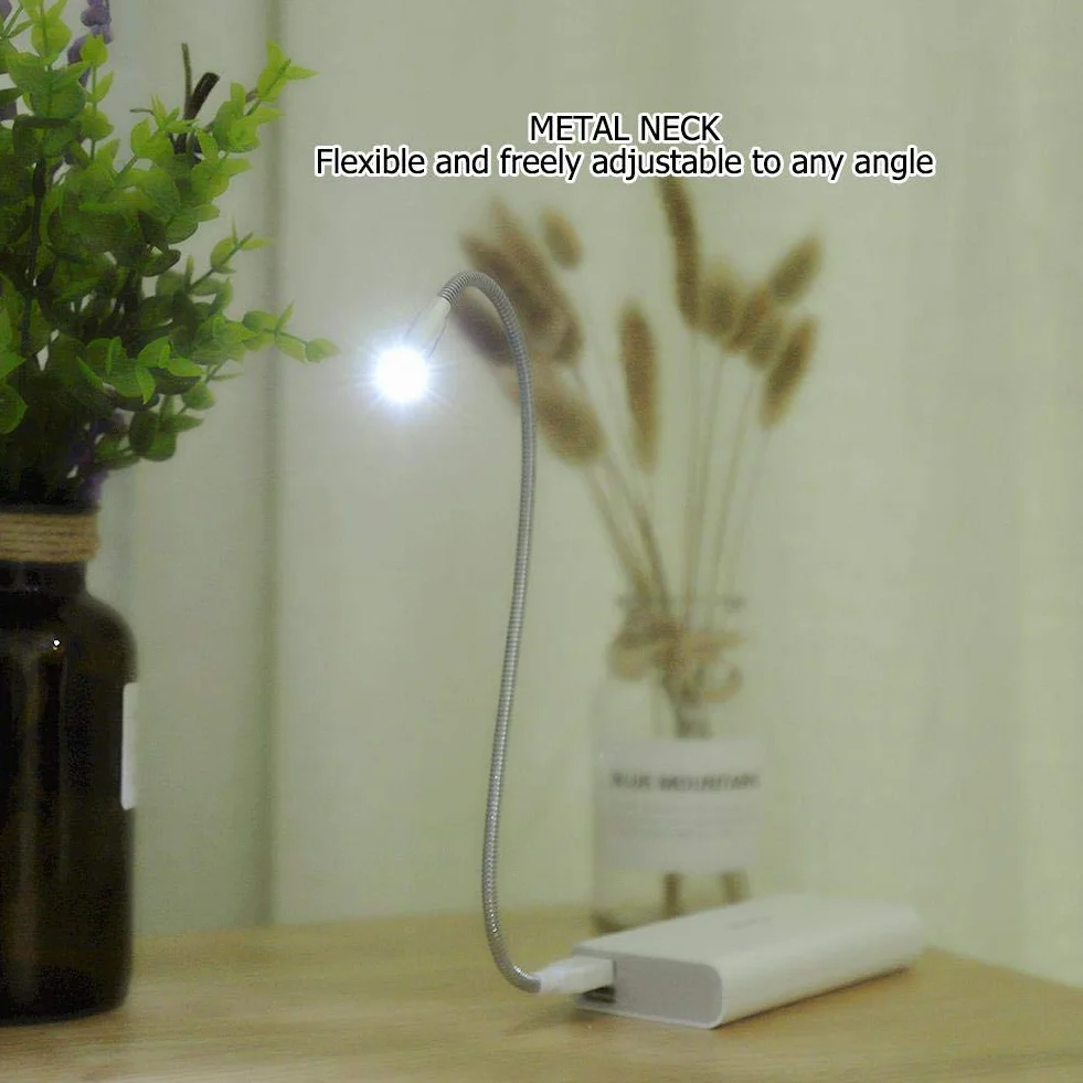 Lampka USB typu łabędzia szyja LED do czytania, elastyczna mini lampka nocna do komputera