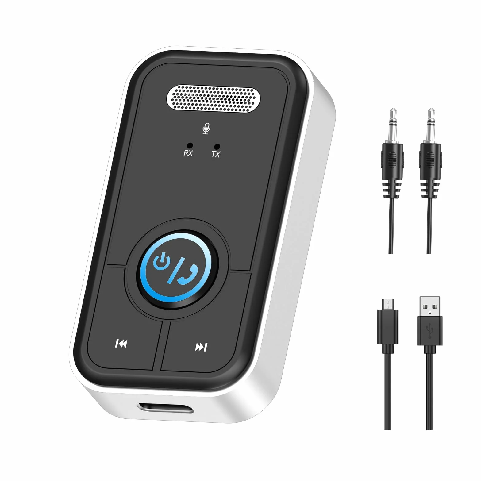 ORIA Adapter Bluetooth AUX 5.3 redukcja szumów 3,5 mm odbiornik muzyczny 2 w 1