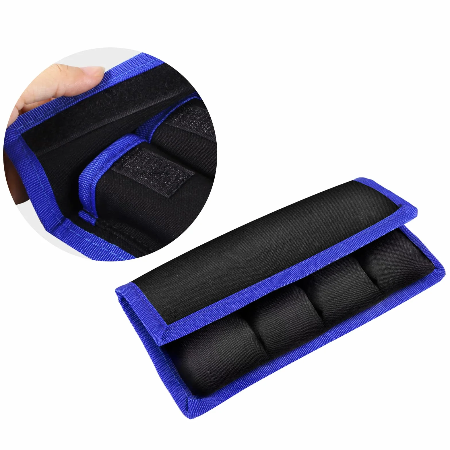 Selens torba na aparat DSLR niebieska Organizer na baterie AA LP-E6 LP-E8 LP-E10 LP-E12 EN-EL14 EN-EL15 NP-FW50 NP-F550 NP-FM500H