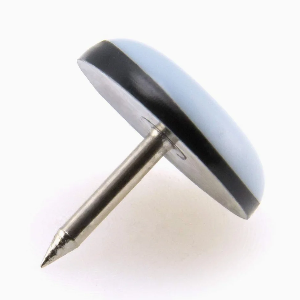 GLEITGUT 100 x podkładki teflonowe z gwoździem 30 mm PTFE ślizgacze meblowe okrągłe ślizgacze do krzeseł