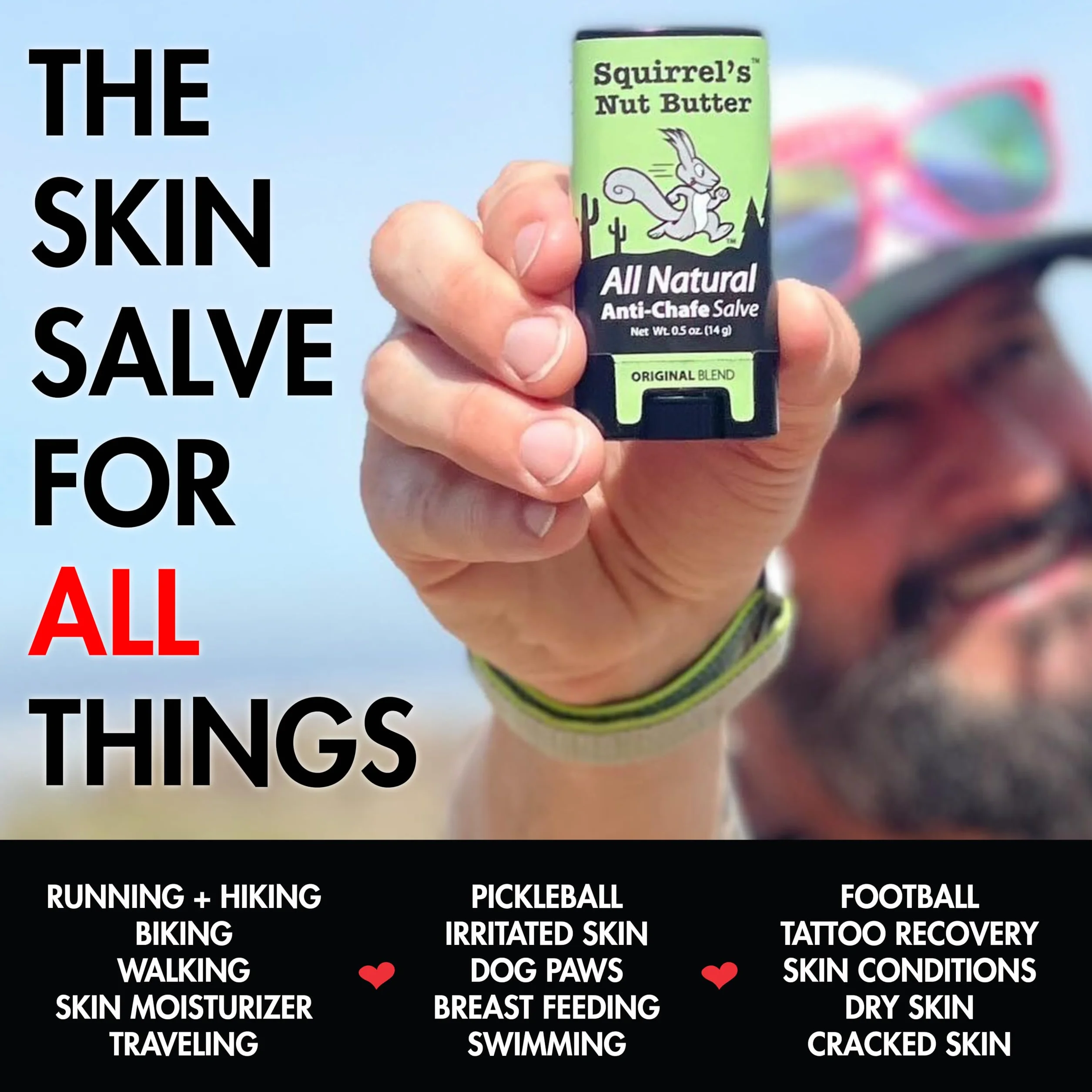 All Natural Anti Chafe Salve, Stick Applicator