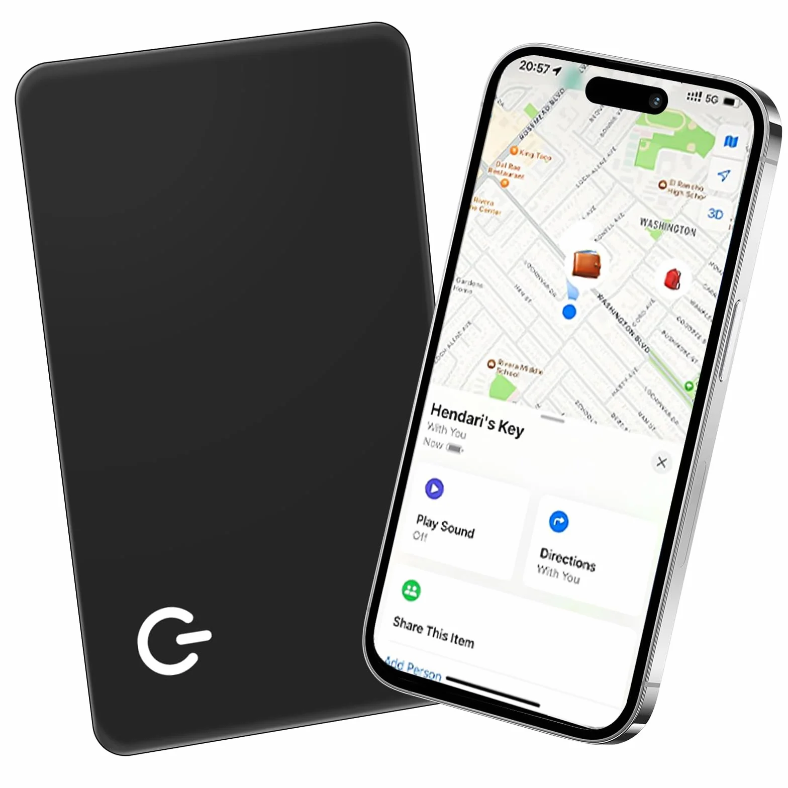 Portfel Tracker z kartą lokalizator Apple Find My iOS do śledzenia portfeli telefonu paszportów