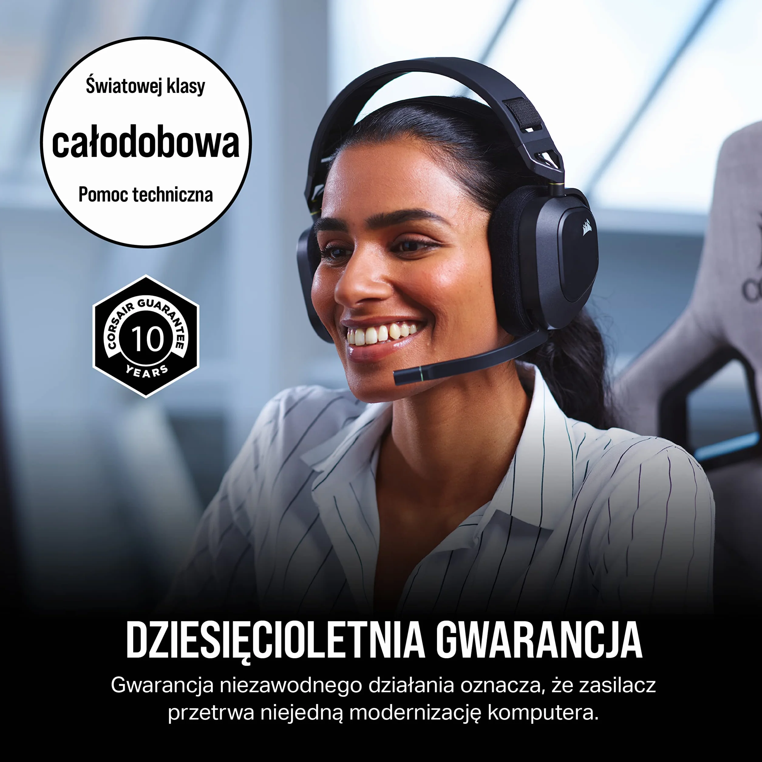 Corsair HX1000i W Pełni Modułowy Ultracichy Zasilacz - Zgodny z ATX 3.1 i PCIe 5.1 – Dynamiczne Łożysko Olejowe – Działa z Oprogramowaniem CORSAIR iCUE – Wydajność 80 PLUS Platinum - Czarny