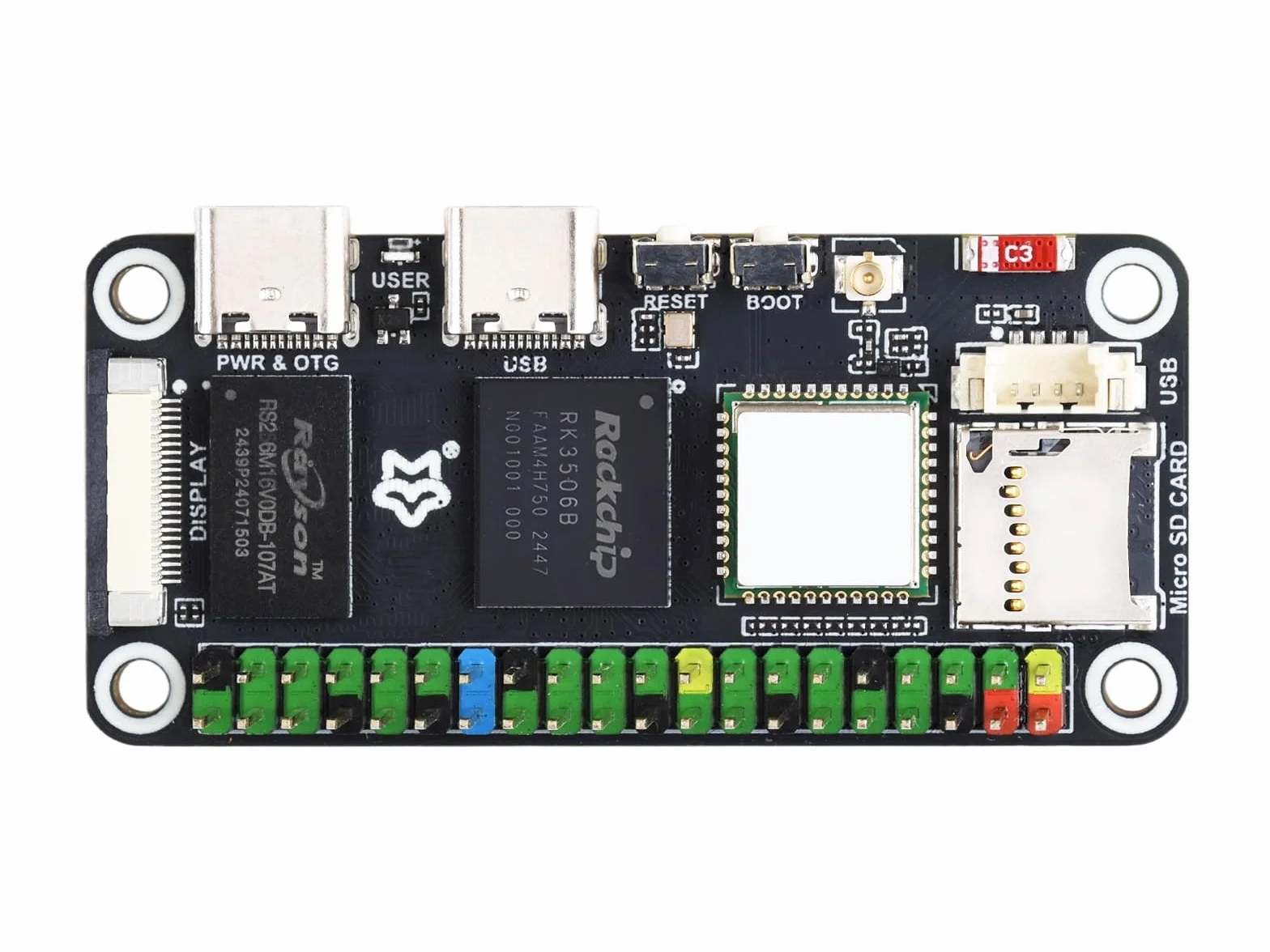 Waveshare Luck-Fox Lyra Zero W Micro Linux Development Board Based On RK3506B Chip, Integrated with Triple-core Arm Cortex-A7 and Arm Cortex-M0 Processors