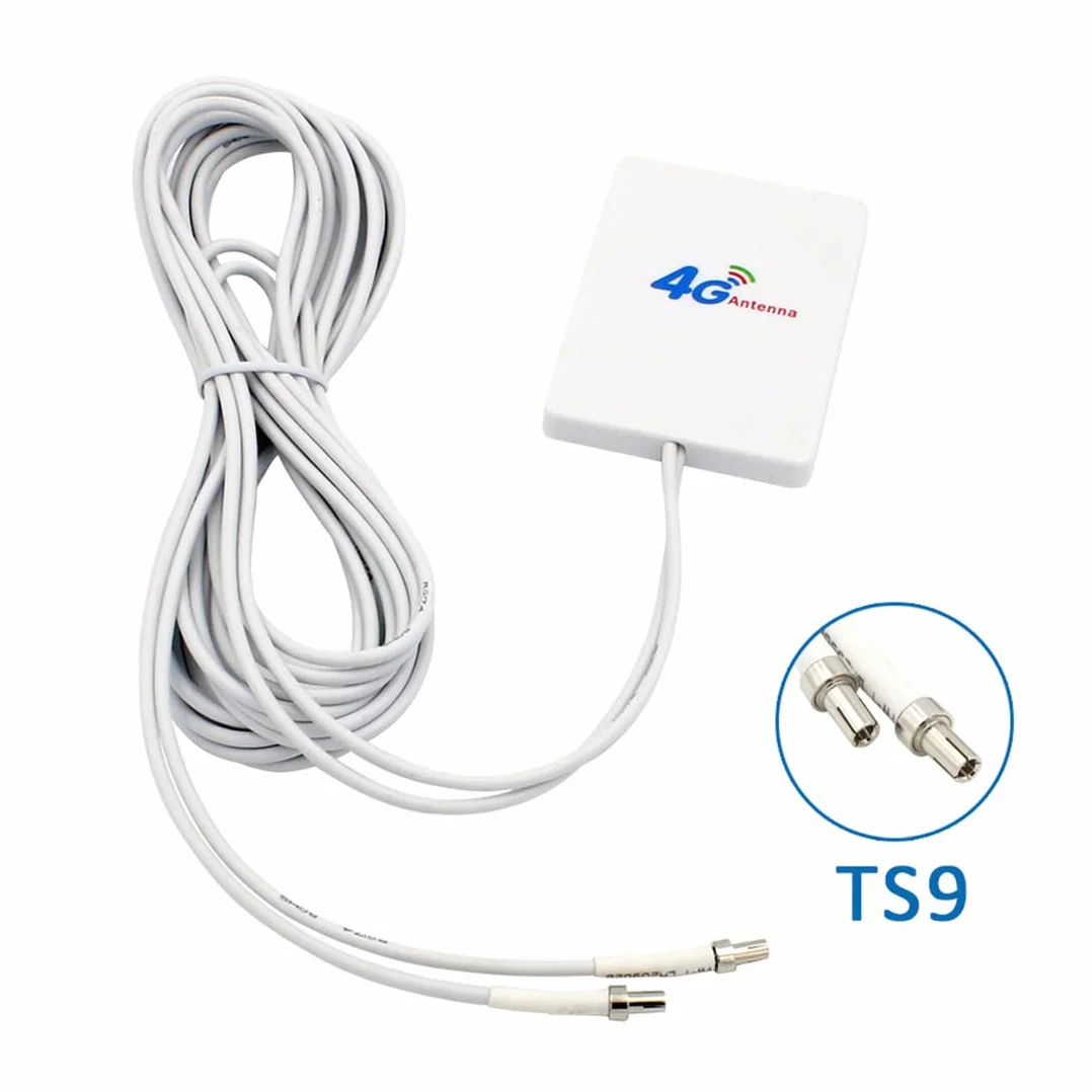 Antena Panelowa 4G LTE 3G SMA TS9 CRC9 Kabel 2m do Modemu E8372 E3372 B315