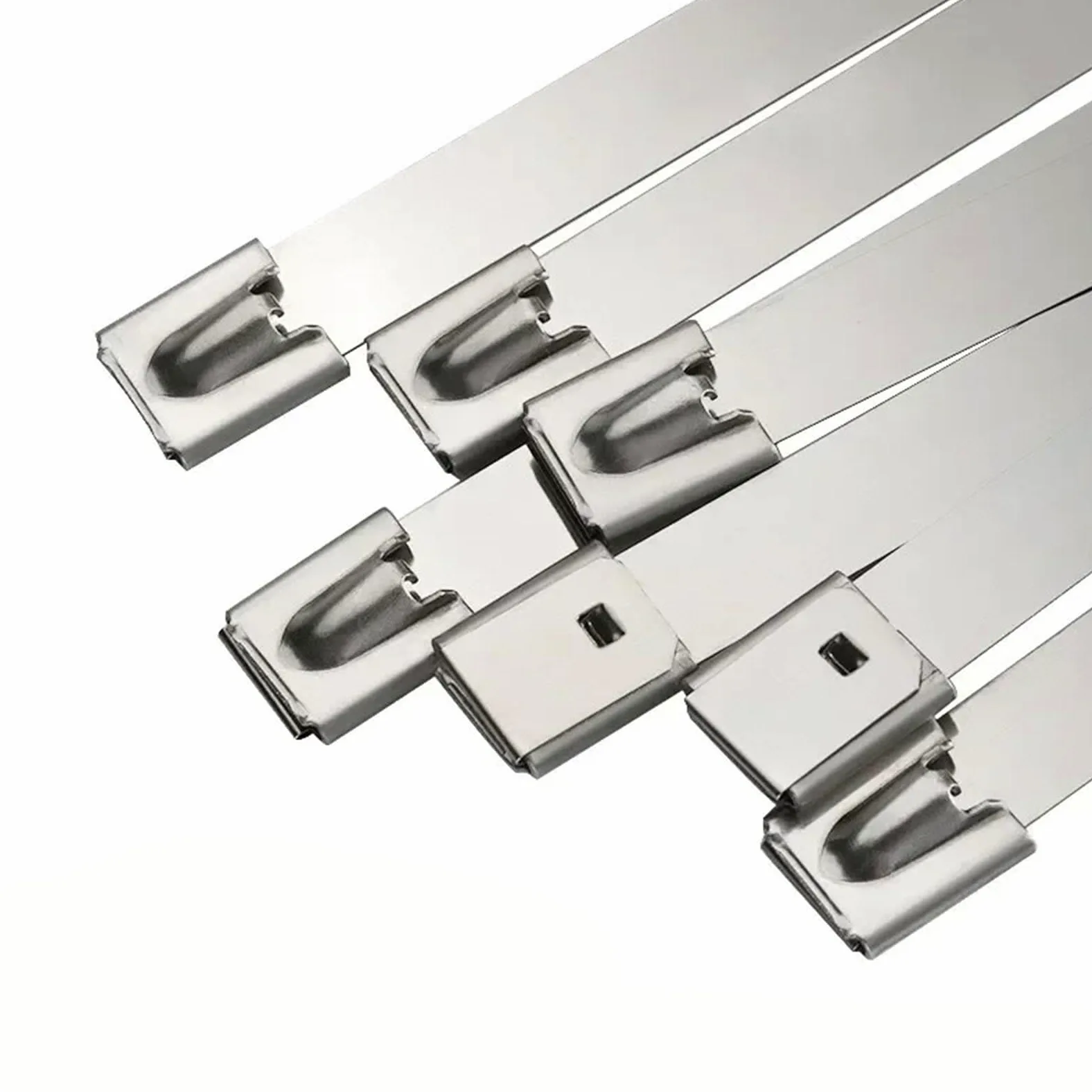304 Opaski metalowe ze stali nierdzewnej, Opaski k 100 szt. metalowych opasek zaciskowych 304 ze stali nierdzewnej(4.6mm,450mm(17.72inch))