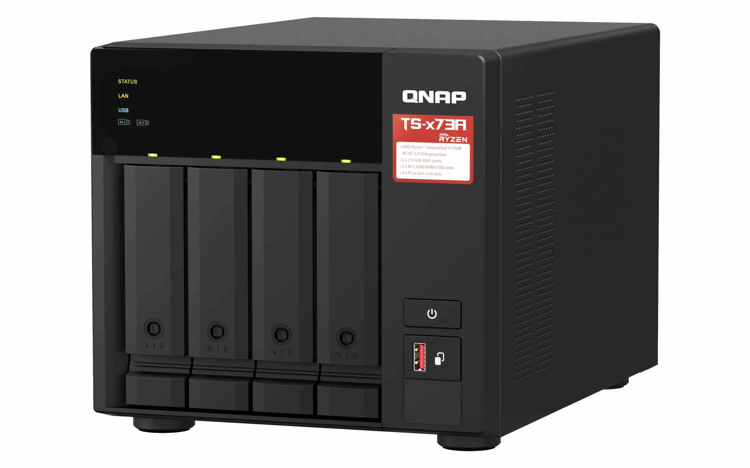 Qnap TS-473A NAS + QSW-1105-5T Switch Bundle 4-Bay 2,5 GbE AMD Ryzen