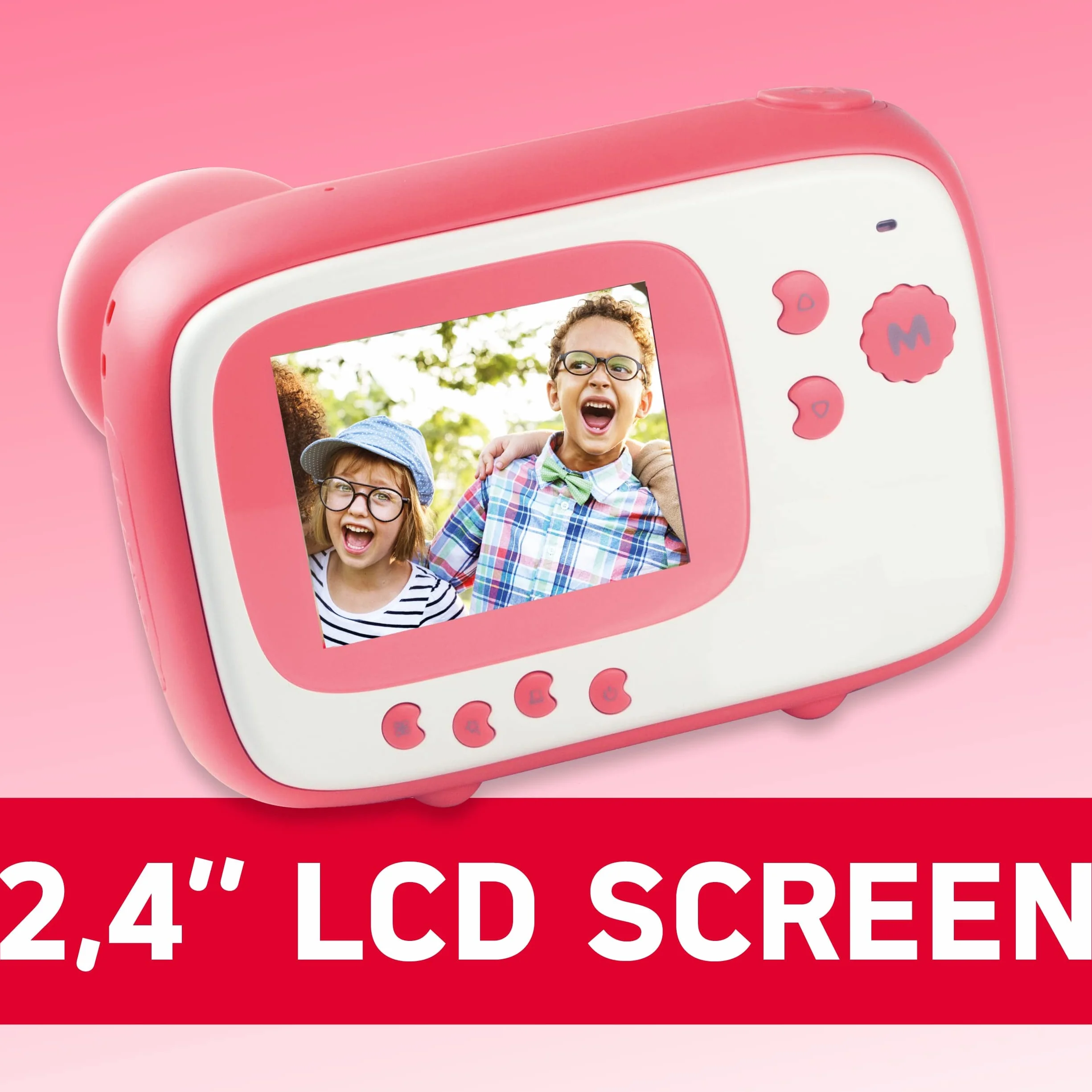 AGFA Photo Realikids Instant Cam ATP3WH Aparat Natychmiastowy dla Dzieci 2,4 Cala LCD Różowy