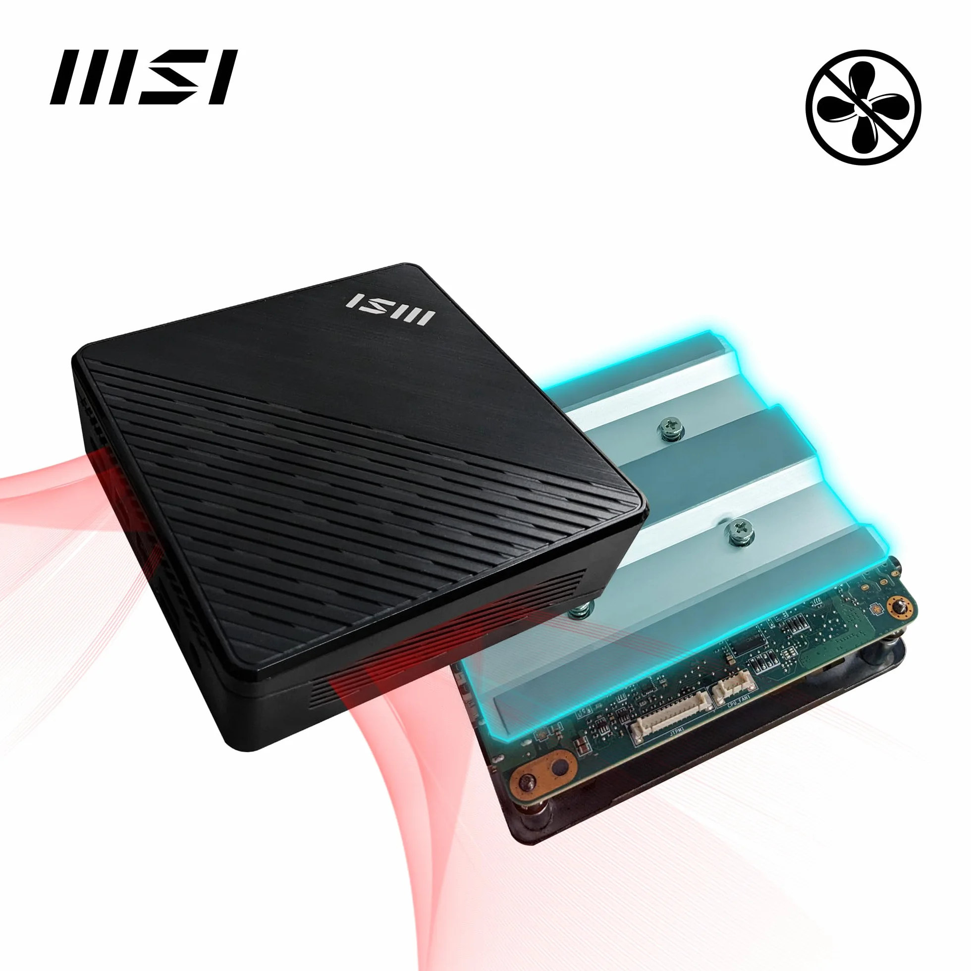 MSI Cubi N ADL S-079DE Mini PC Intel N100 4 GB DDR4 128 GB M.2 SSD USB 3.2 Gen 2 Type C HDMI 2.1 DP 1.4 Bluetooth 5 Dual LAN Windows 11 Pro VESA
