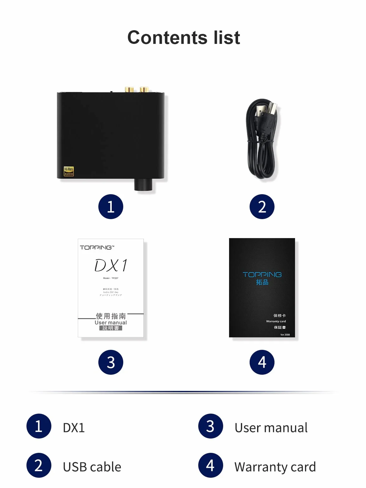 Topping DX1 DAC/Amp do słuchawek kompaktowych, Kolor Srebrny