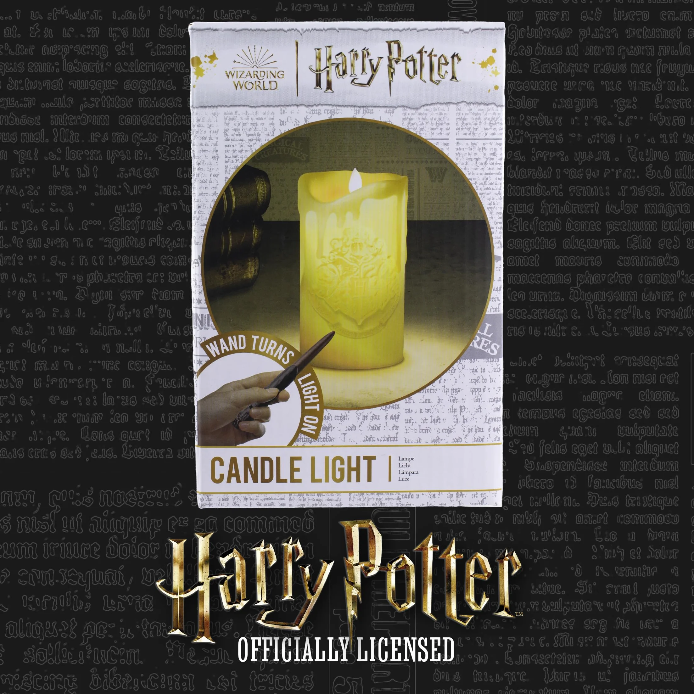 Harry Potter Hogwart świeca LED z pilotem różdżki – oficjalnie licencjonowany gadżet czarodziejów świat, świetna dekoracja na baterie do sali, na imprezy tematyczne, Paladone