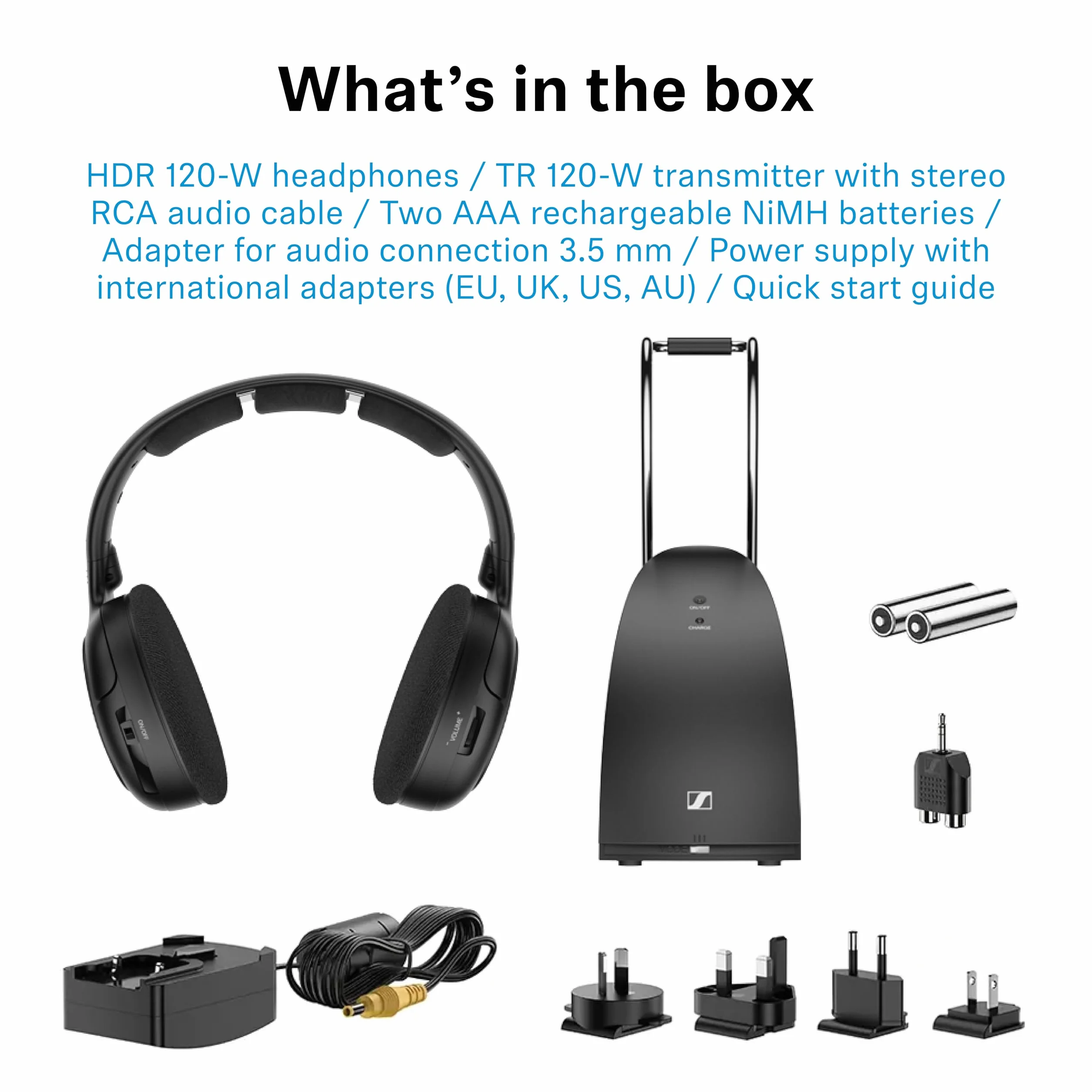 Sennheiser RS 120W Słuchawki Bezprzewodowe, Czarny