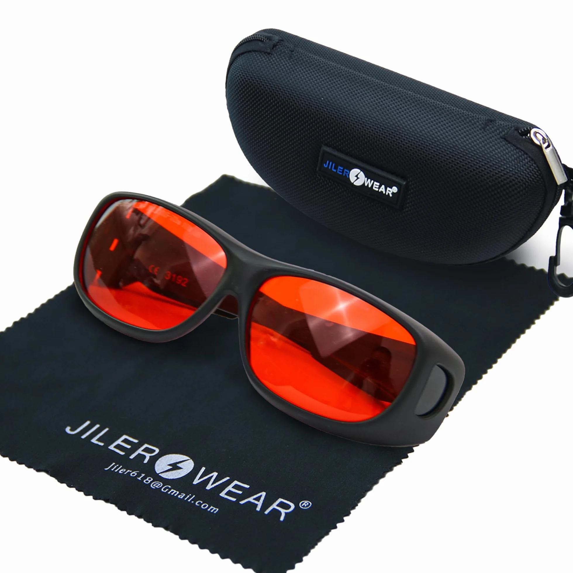 JILERWEAR OD6+ ochronne okulary ochronne 180 nm m-540 nm profesjonalne laserowe okulary ochronne do 405 nm, 445 nm, 532 nm i fioletowe/niebieskie/zielone okulary ochronne 450 nm (specjalnie do lasera
