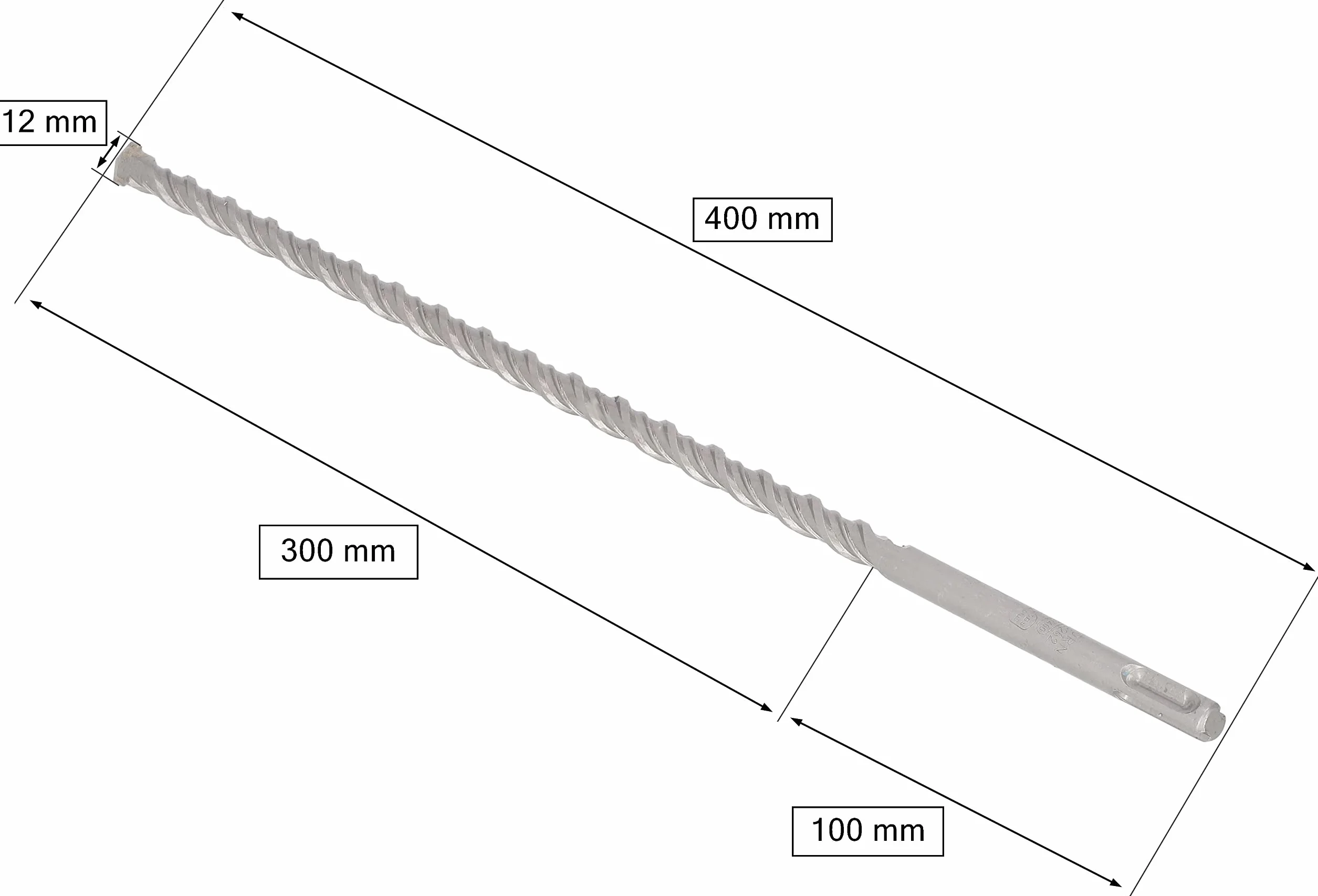 KOTARBAU® Wiertło SDS+ 12 x 400 mm, bezpieczne, efektywne i wytrzymałe rozwiązanie z globalnym standardowym mocowaniem