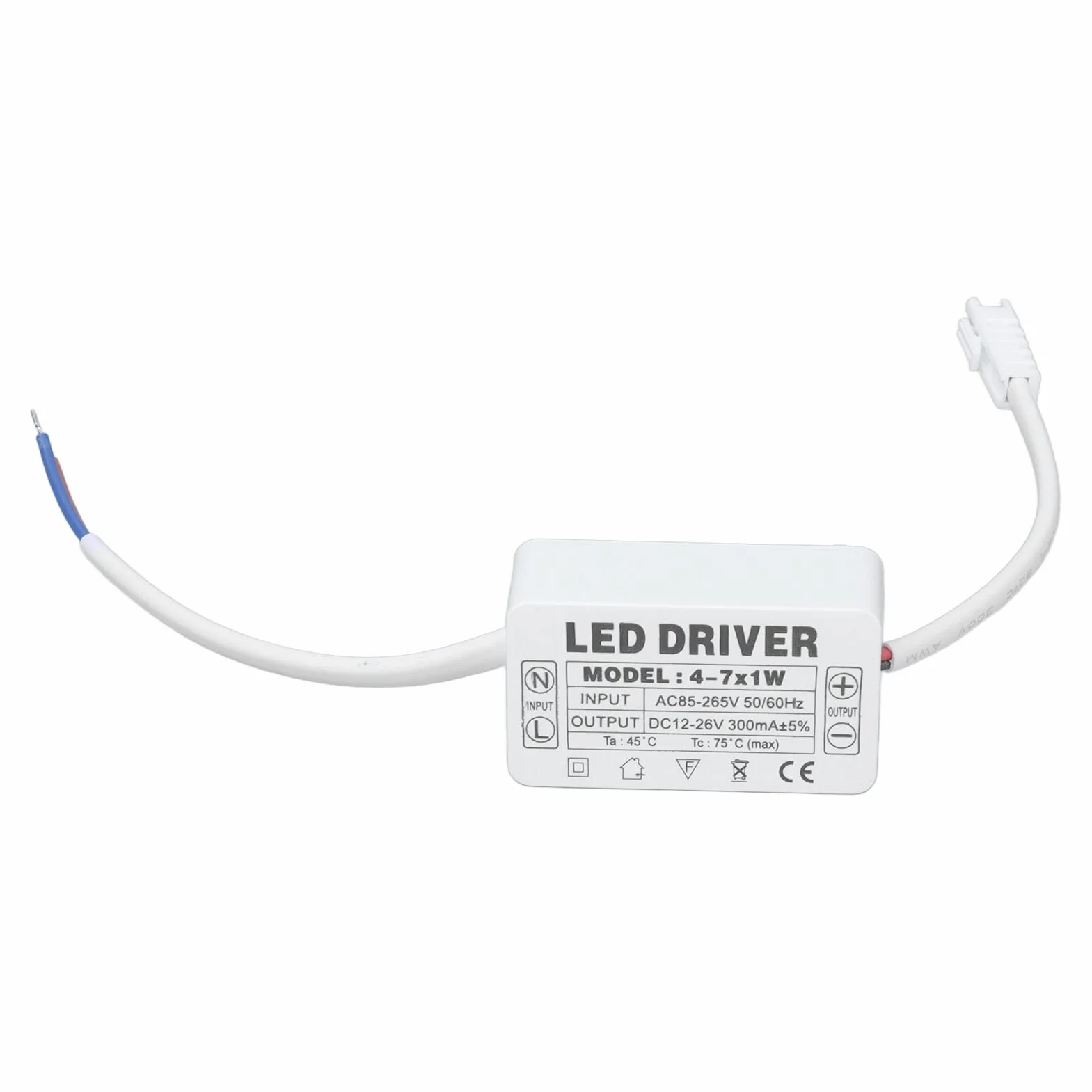 Pissente Zasilacz LED Driver Transformator 4-7X1W 300mA Stały Prąd AC85-265V Wejście DC12-26V Wyjście z Najwyższej Jakości Przewodami do Oświetlenia LED DIY
