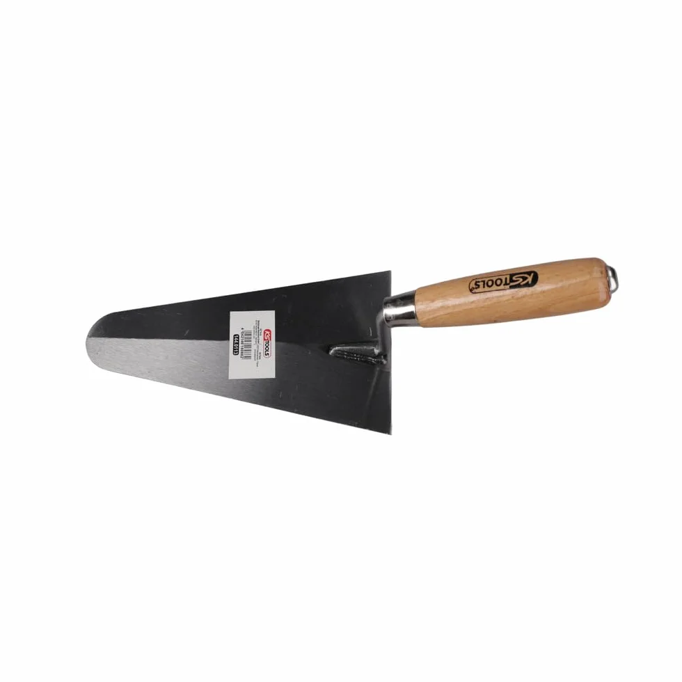 KS Tools 144.0113 Stuckateurkelle, okrągła, 200 mm, z drewnianym uchwytem