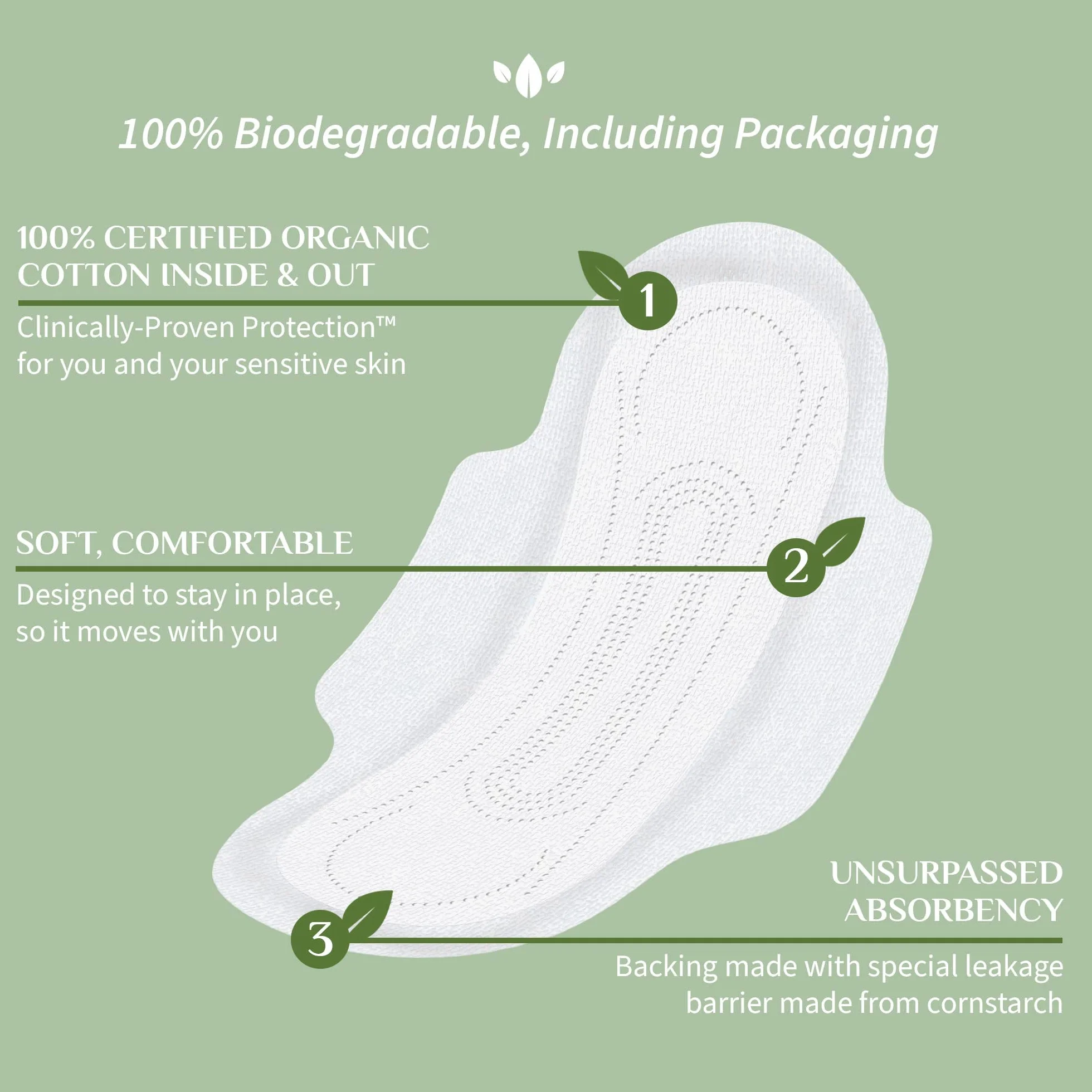 Organyc, Podpaski ze 100% organicznej bawełny certyfikowanej do stosowania podczas krwawienia intensywnego - 1 opakowanie zawiera 10 sztuk