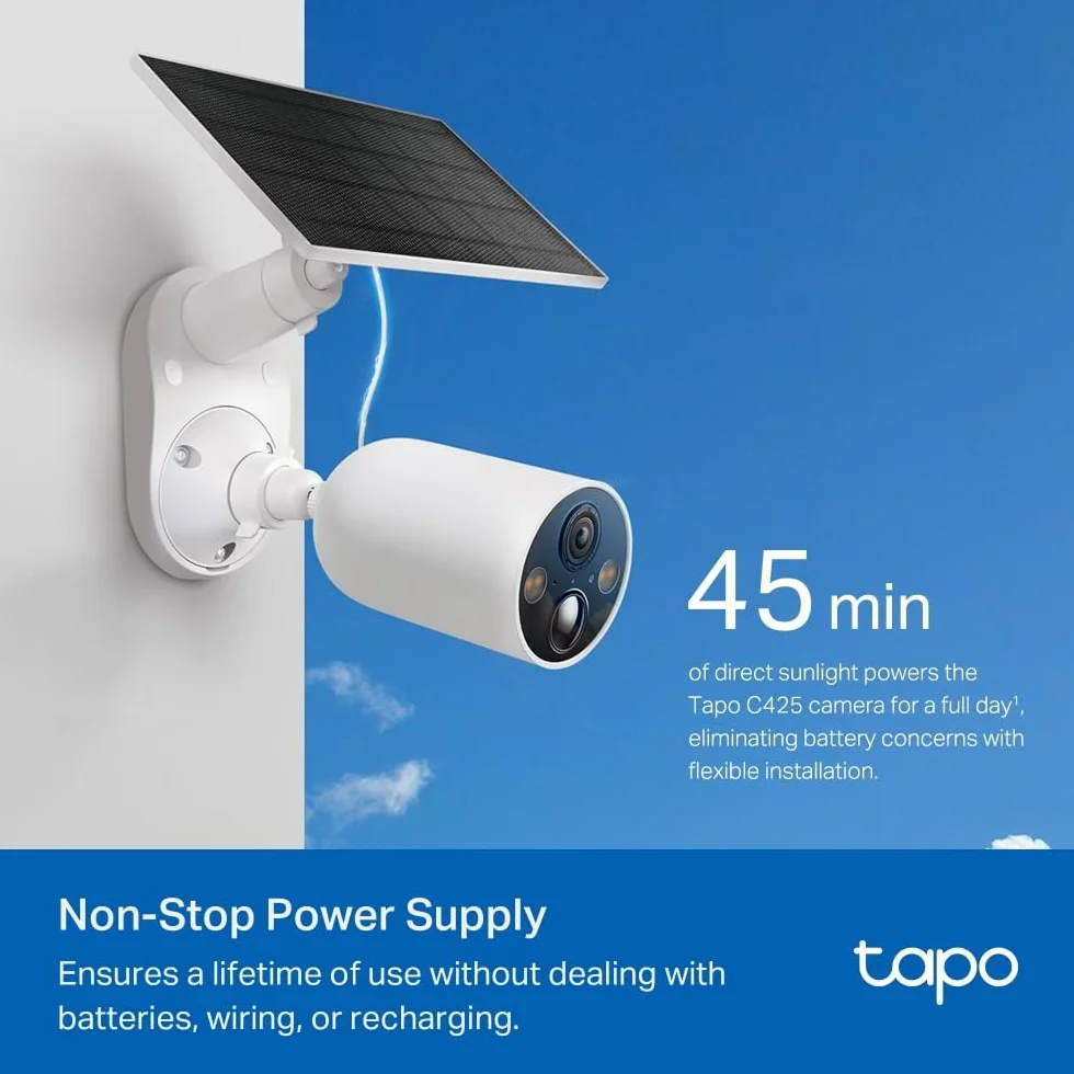 TP-Link Tapo C425 KIT Kamera zewnętrzna 2K QHD z baterią H200