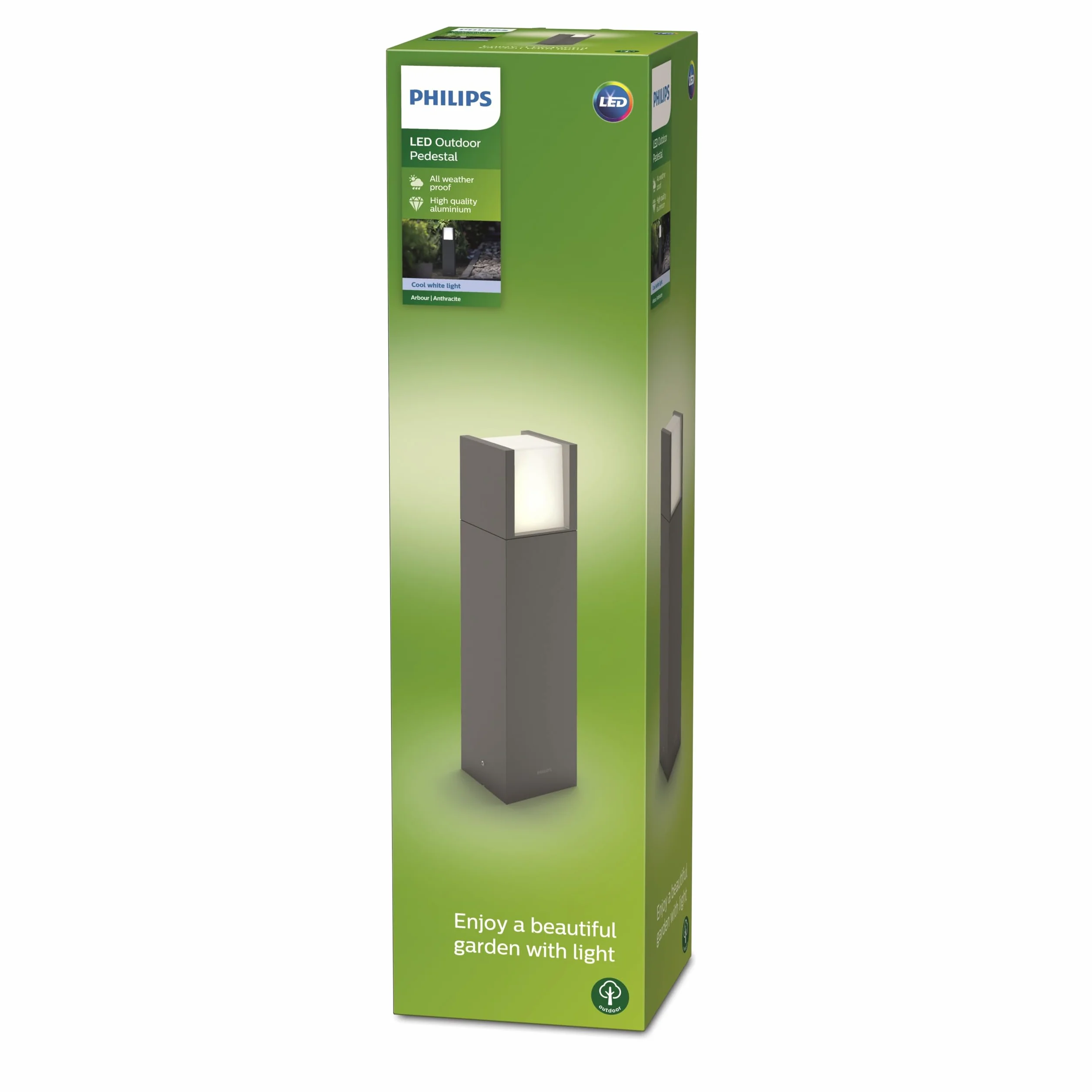 Philips myGarden Lampa stojąca / Latarnia Arbour 4000K antracytowy LED