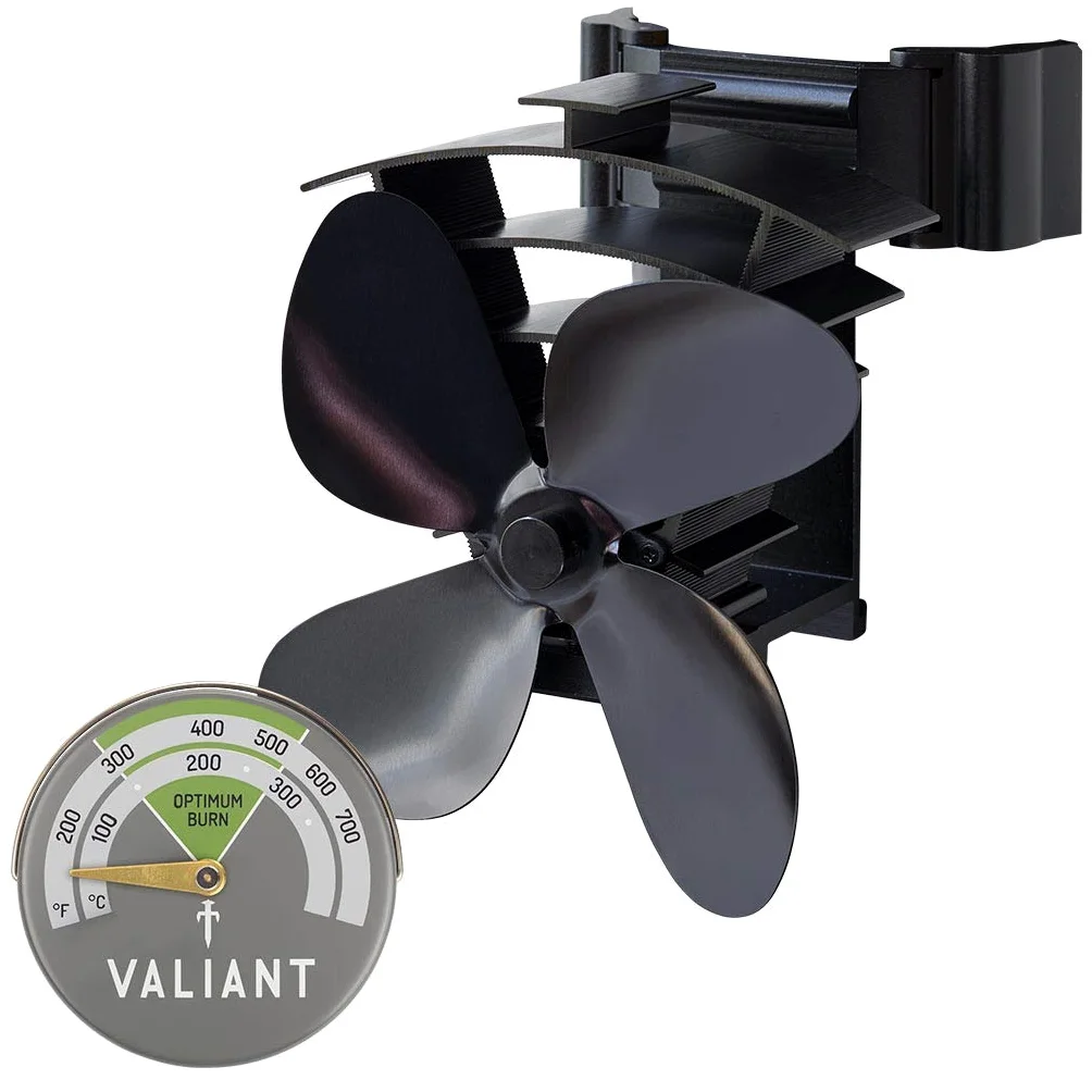 Valiant magnetyczny wentylator kominowy zielony termometr dwupak
