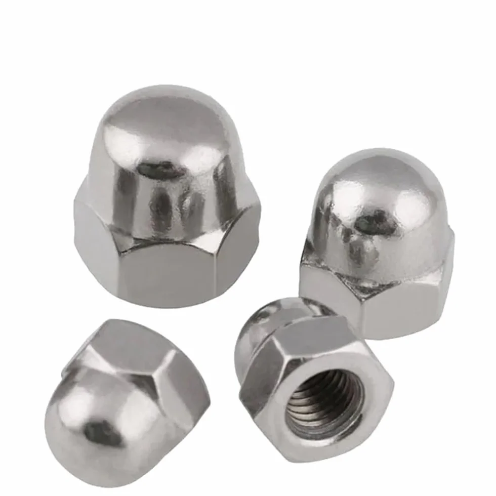 1/5 szt. Gwint żołądź nakrętka M8 M10 M12 M14 M16 M20 304 ze stali nierdzewnej drobne zęby dekoracyjne kopułkowe nakrętki kołpakowe Nakrętki kołpakowe sprzętowe (Size : M10x1.25(3Pcs))