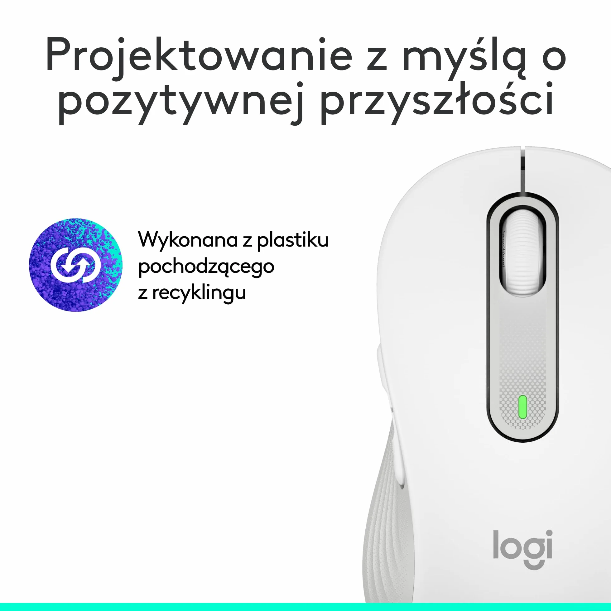 Logitech Signature M650 Trådlös Mus Vit Bluetooth 2 års batteri tysta klick