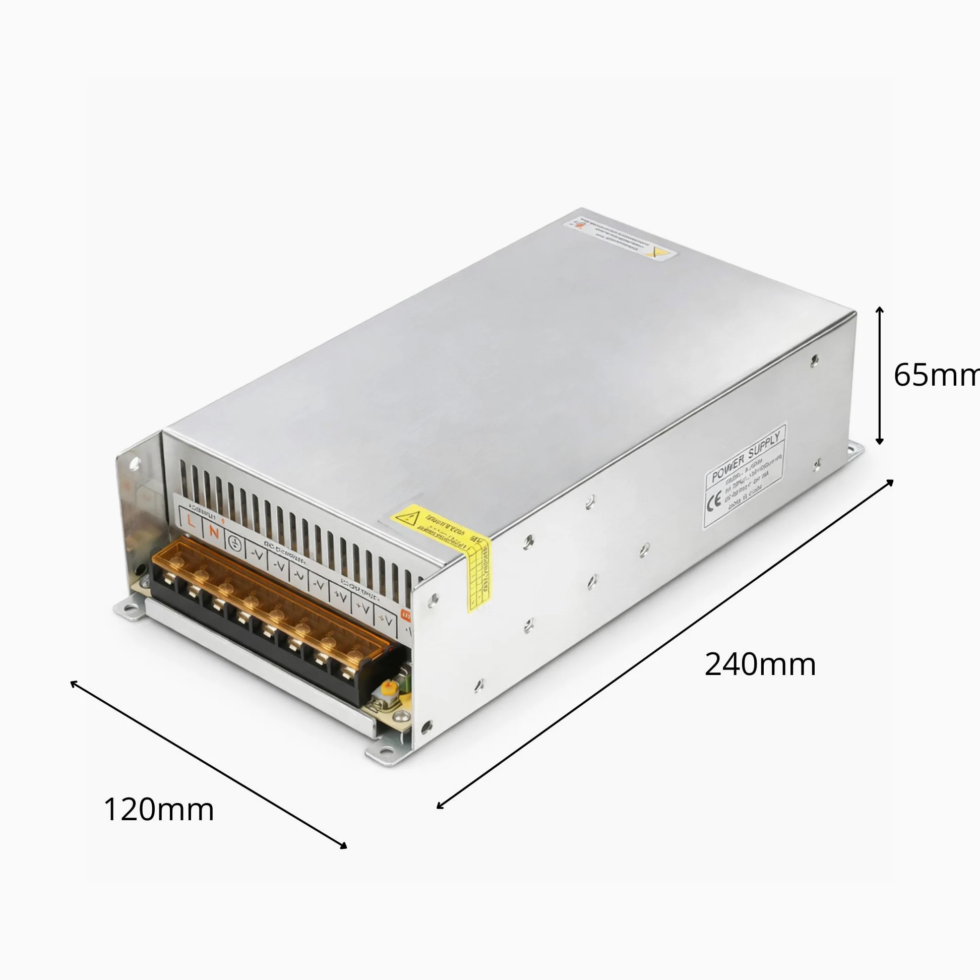 Jandei - zasilacz transformatora 110/220V AC do 12V DC 600W 50A, instalacja wewnętrzna IP20 do taśm LED, neonowych lub niskiego napięcia