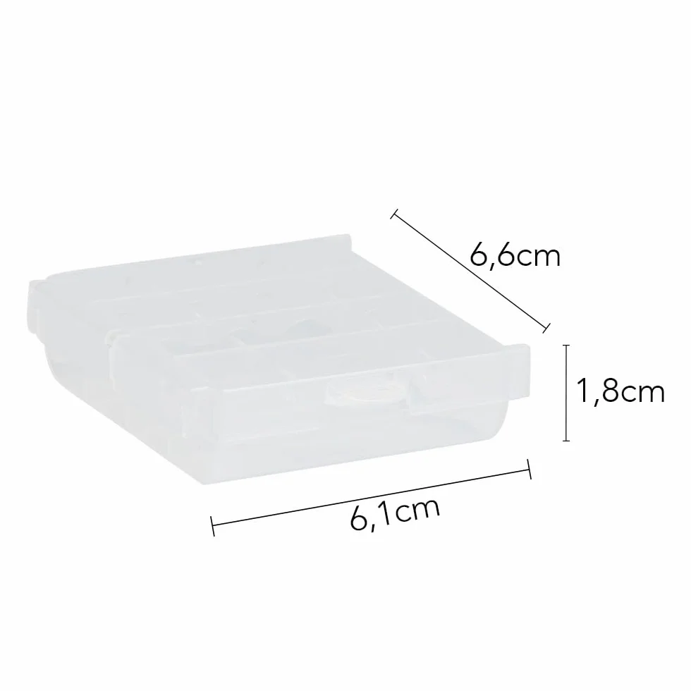 Ideen mit Herz Pudełka do przechowywania baterii i akumulatorów 6,6 x 6,1 x 1,8 cm 12 sztuk