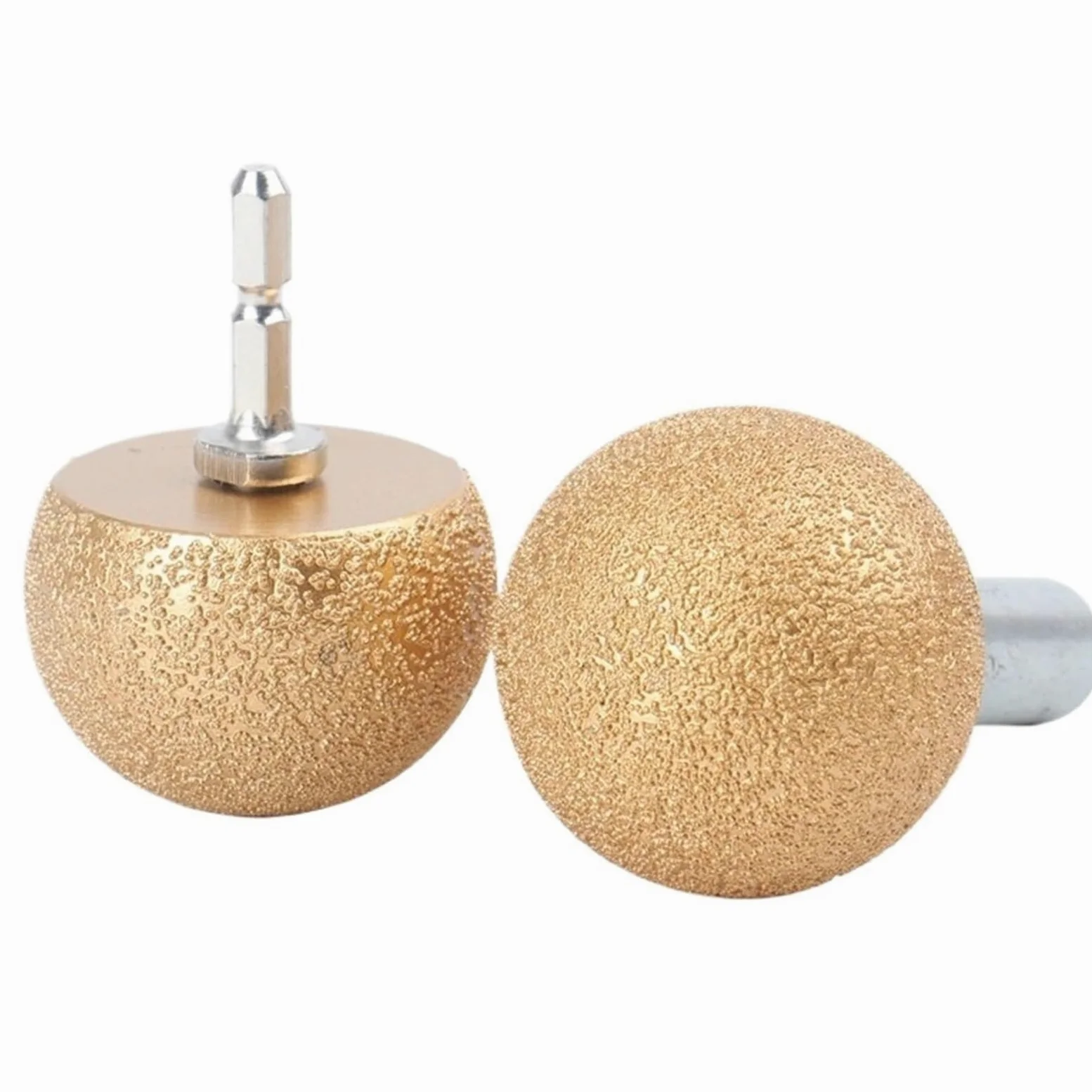 1 Szt. Lutowany Próżniowo Diamentowy Suchy Okrągły Łeb Kulisty Narzędzia Szlifierskie Do Doniczek Żwirowych Narzędzia Dla Majsterkowiczów (Size : 6.35mm adaptor)