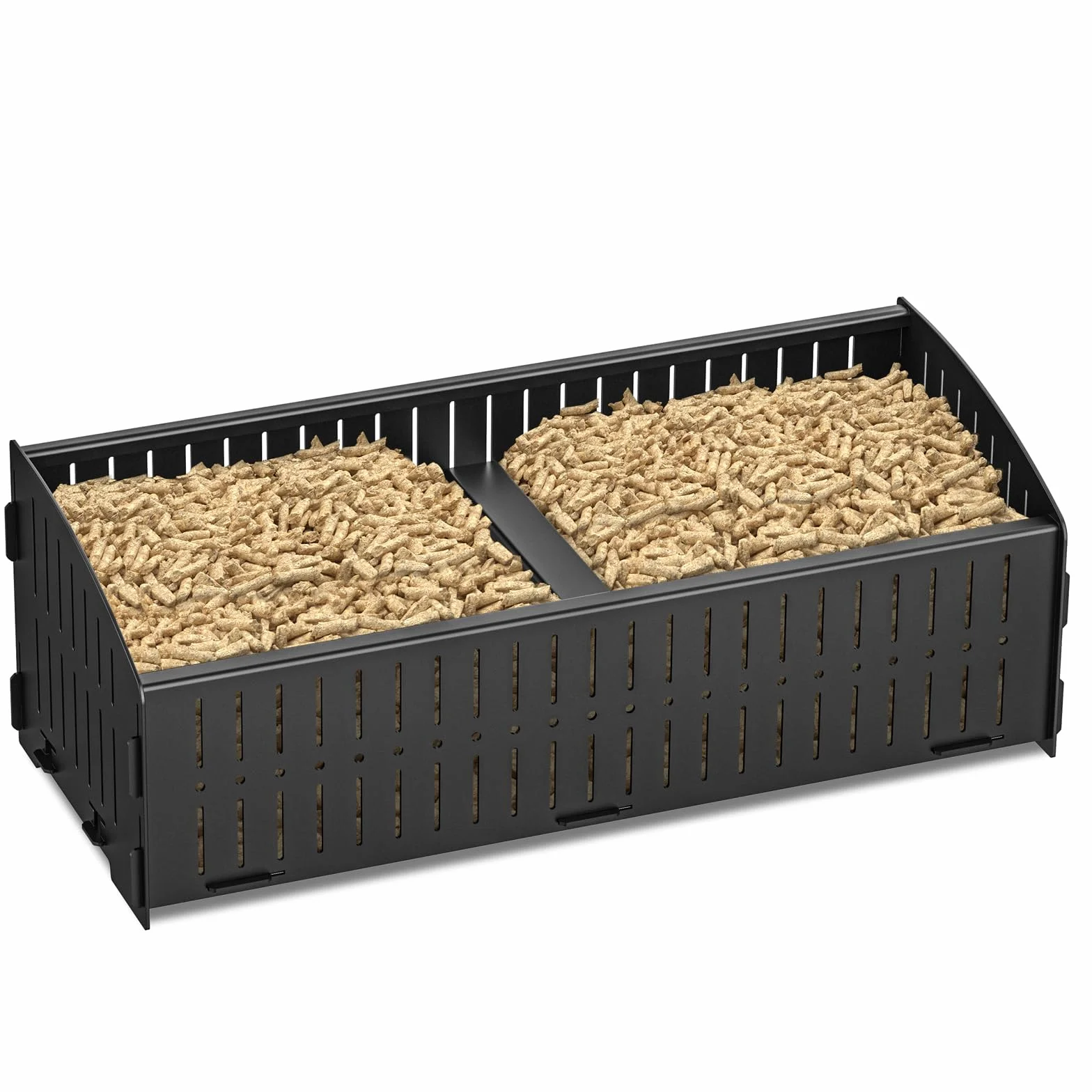Kosz na pellet do pieca kominkowego, kosz na palniki na pellet, 48 x 20 x 17 cm, 5 kg, do pieca na drewno lub na otwartym kominku, kosz na pellet