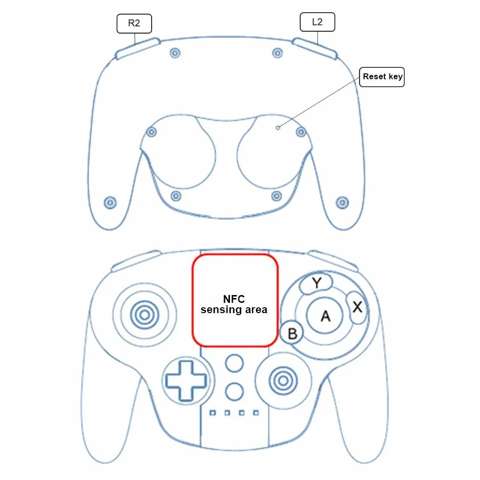 Exliy Kontroler do gier Bluetooth V3.0 Gamepad Ergonomiczny uchwyt do konsoli przełącznik Windows PC