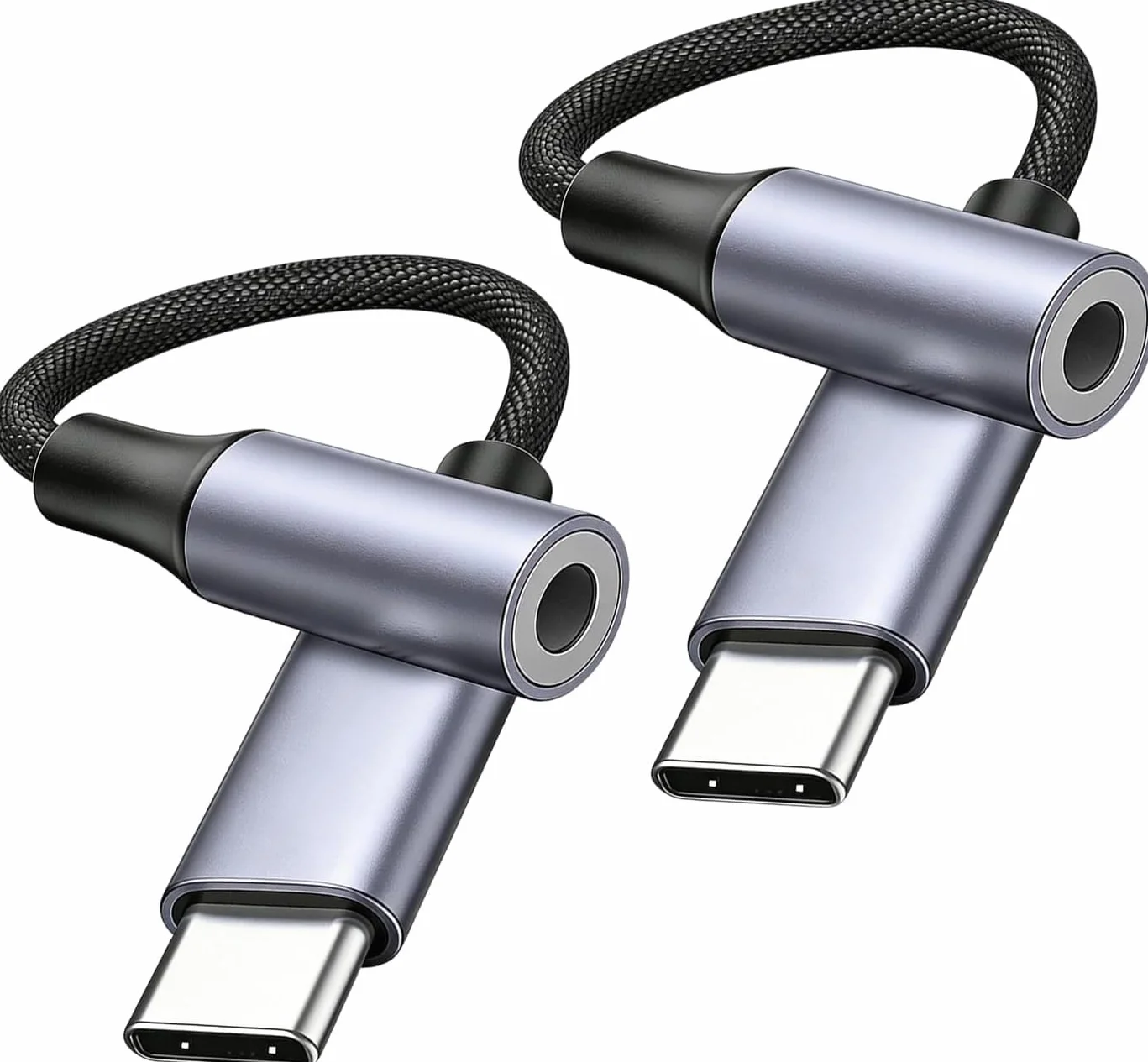 Adapter USB C na Jack 3,5 mm 2 sztuki z chipem DAC dla iPhone 17 Air/16 15 Pro Max iPad Pro Macbook Galaxy