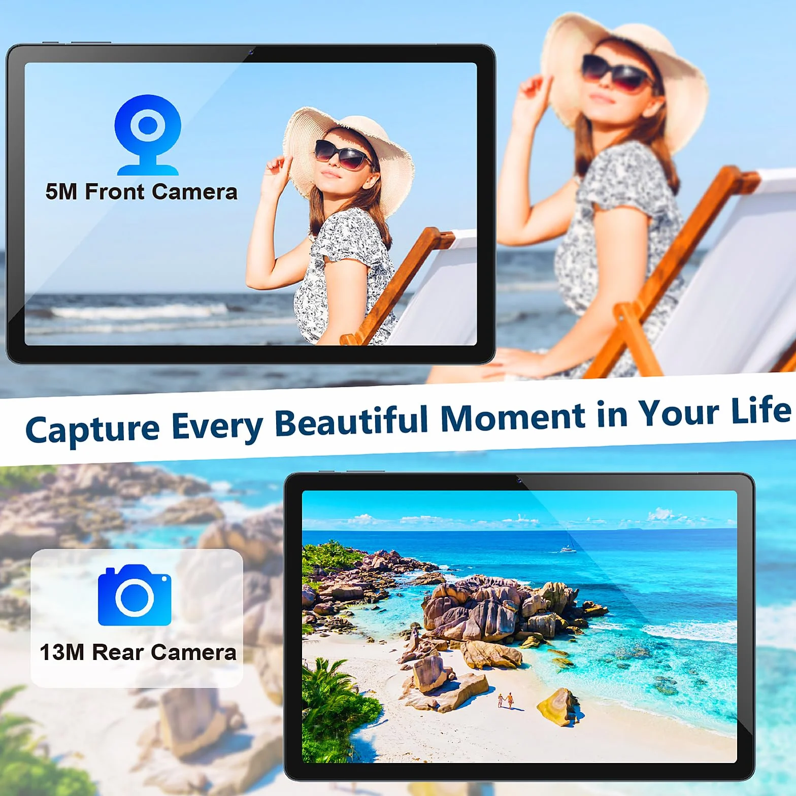 Tablet z systemem Android 14, 11 cali, 8 GB + 128 GB (1 TB rozszerzalny), WiFi, IPS, 8000 mAh, podwójny aparat 13 MP + 5 MP