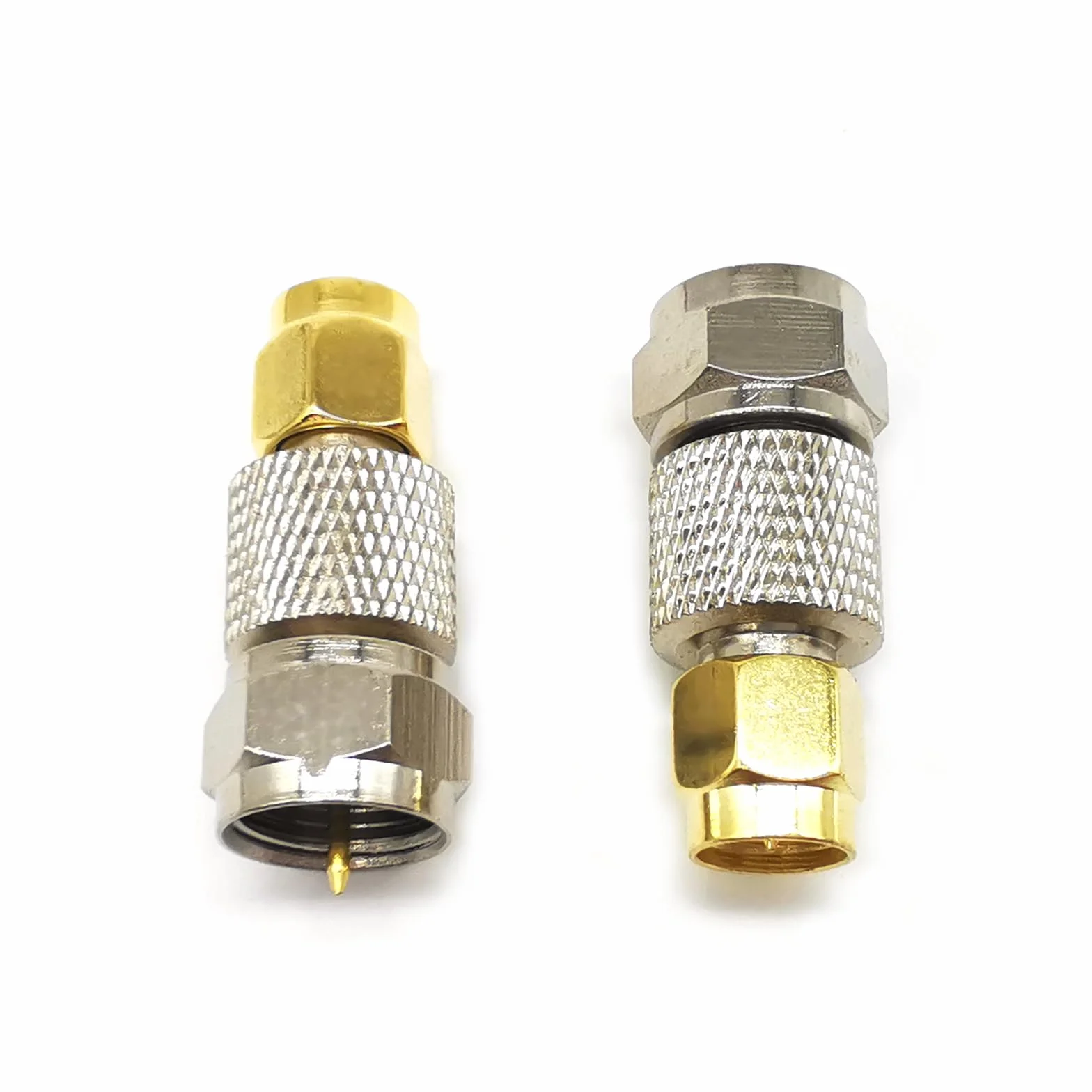 Adapter koncentryczny SMA na F, wtyczka do anten radiowych CCTV, 2 sztuki