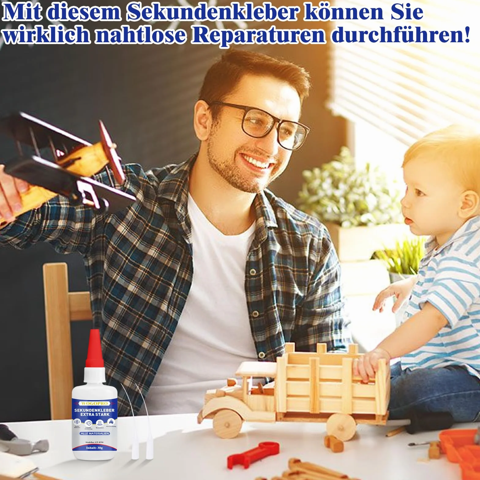 Klej błyskawiczny, 30 g, bardzo mocny, super klej, odporny na działanie wody, odporny na wysokie temperatury, z zamknięciem igłowym, odporny na wysychanie, uniwersalny klej do plastiku, szkła, metalu