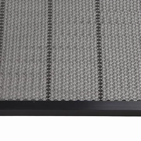 Platforma do cięcia laserowego, aluminiowy blat roboczy o strukturze plastra miodu z płytą, do grawerowania CO2 lub paneli ze stopu diodowego, 400 x 400 mm, wzór siatkowy