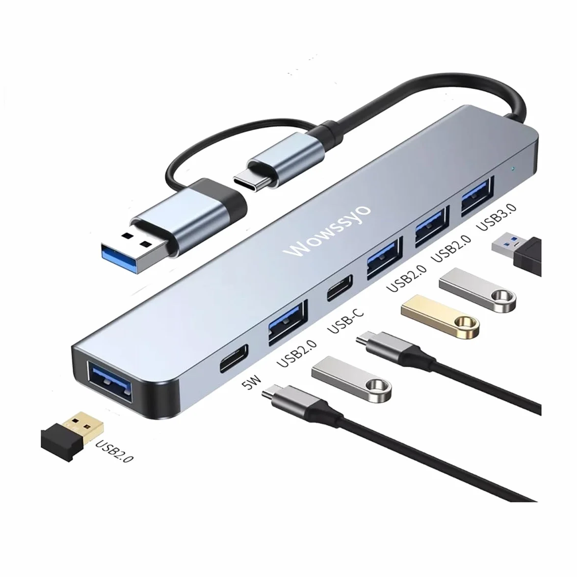Stacja dokująca USB C 7w1 Multiport USB 3.0 MacBook M1 Air Pro Adapter