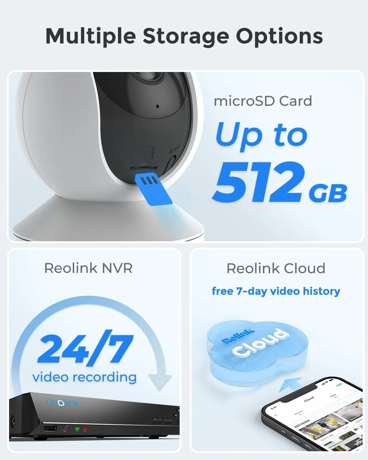 Reolink 5MP PTZ Wewnętrzna Kamera WiFi, 2.4/5 GHz, Detekcja AI Osób/Zwierząt, Auto-Śledzenie, 3X Zoom, 2-kierunkowe Audio, E1 Zoom