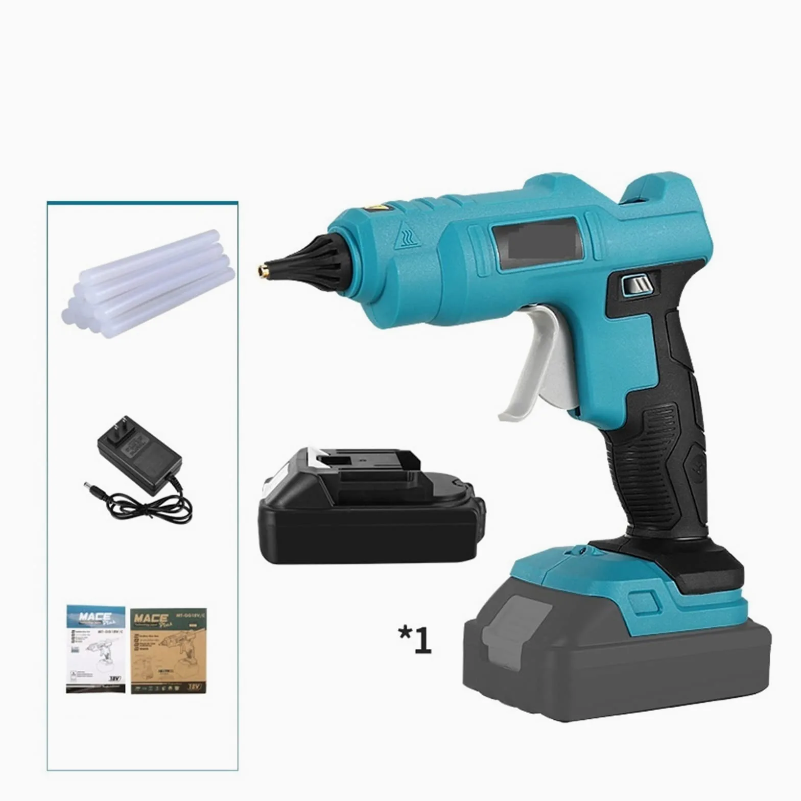 Pistolet Na Klej, Bezprzewodowy pistolet do klejenia na gorąco z 10 szt. Klej w sztyfcie akumulator litowo-jonowy dysza miedziana strona główna narzędzie do naprawy diy Szybkie Podgrzewanie I Wydajnoś